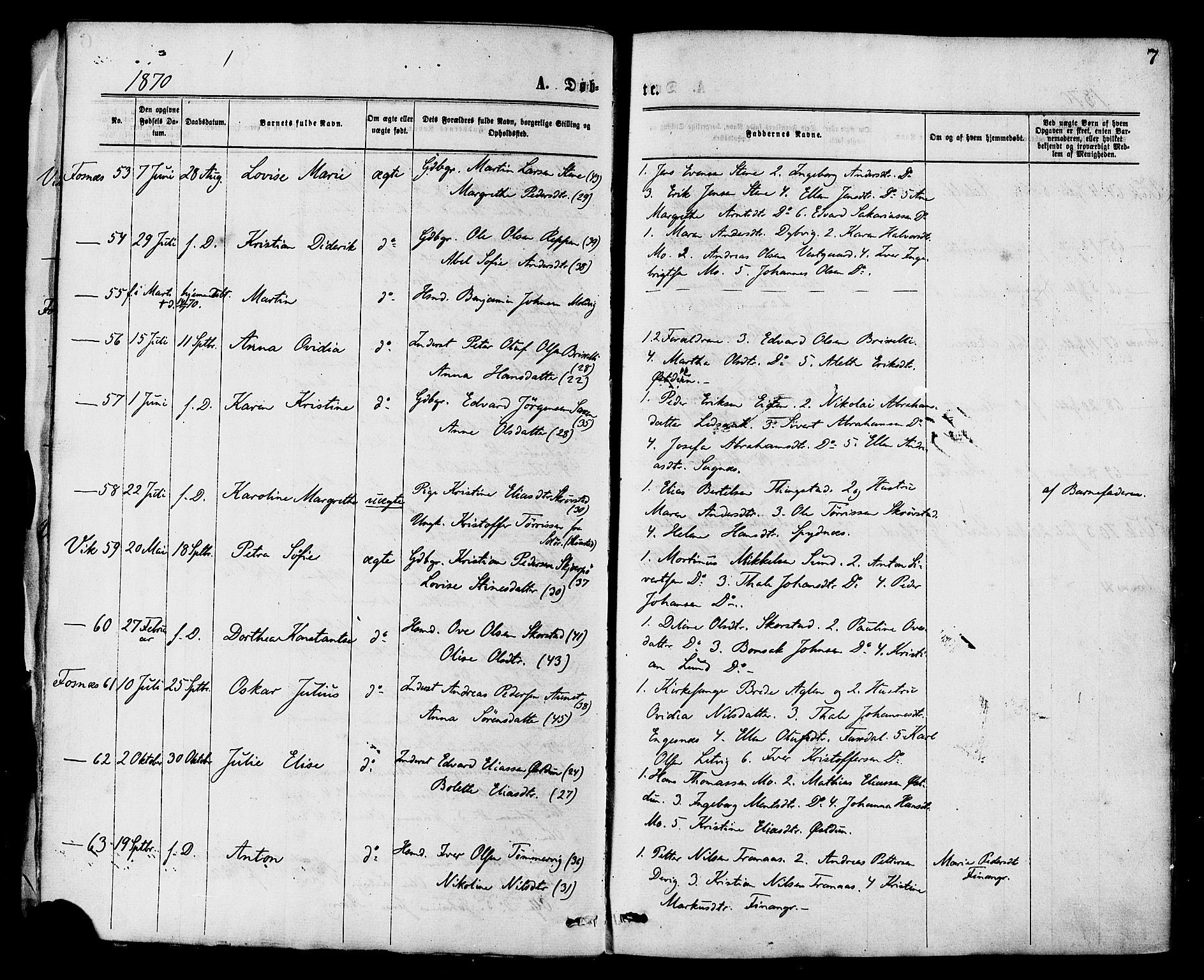 Ministerialprotokoller, klokkerbøker og fødselsregistre - Nord-Trøndelag, AV/SAT-A-1458/773/L0616: Parish register (official) no. 773A07, 1870-1887, p. 7