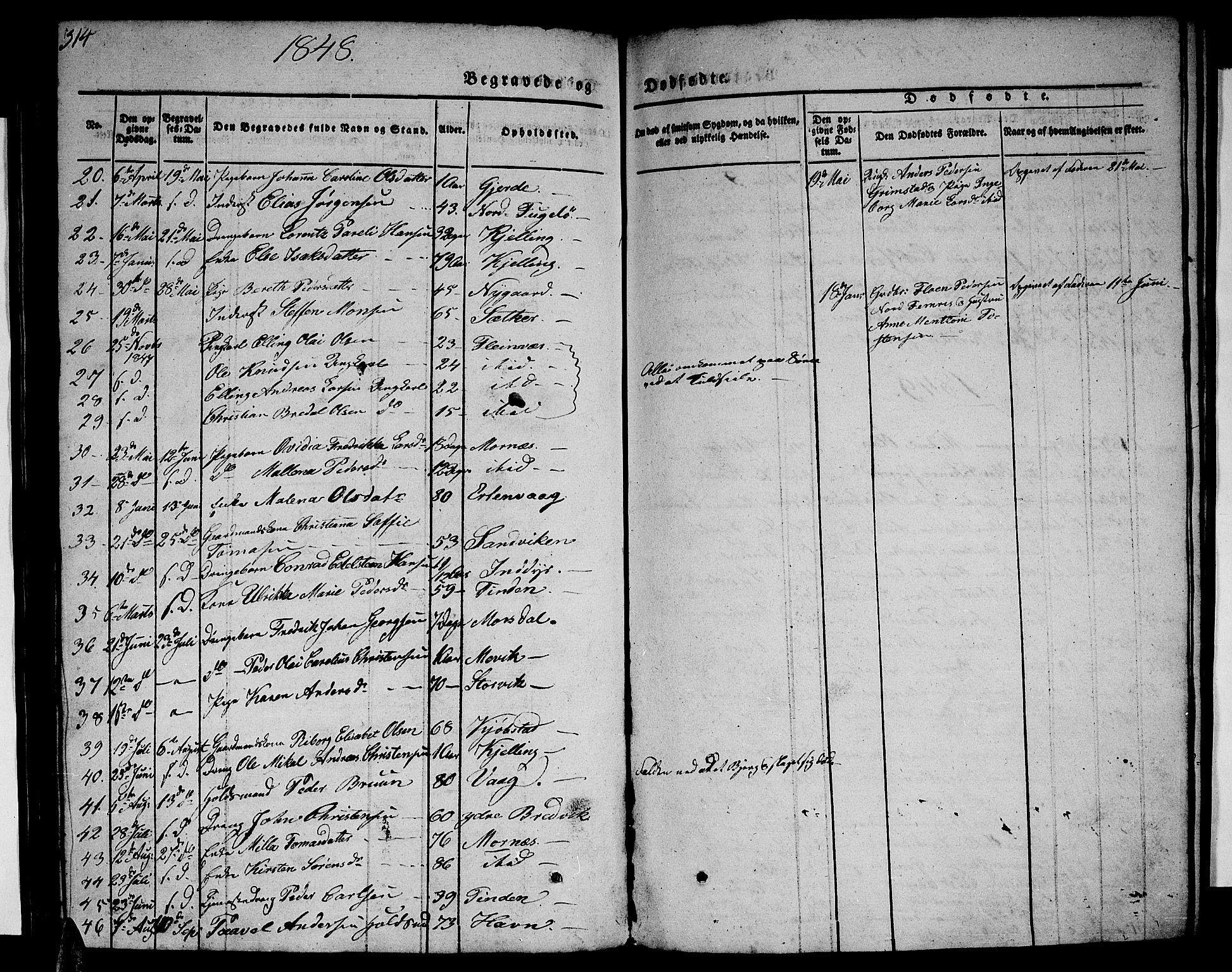 Ministerialprotokoller, klokkerbøker og fødselsregistre - Nordland, SAT/A-1459/805/L0106: Parish register (copy) no. 805C02, 1841-1861, p. 314