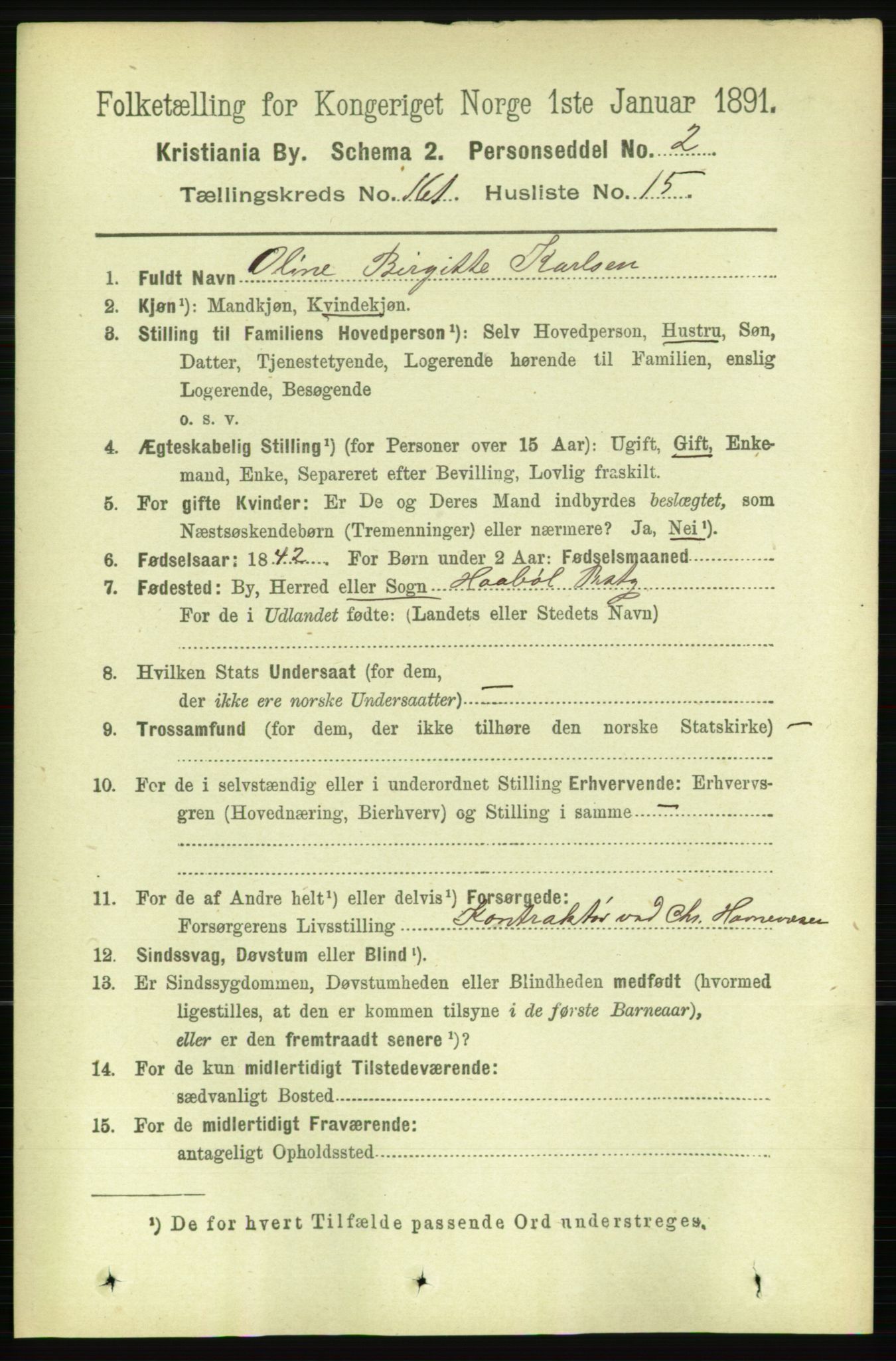 RA, 1891 census for 0301 Kristiania, 1891, p. 91844