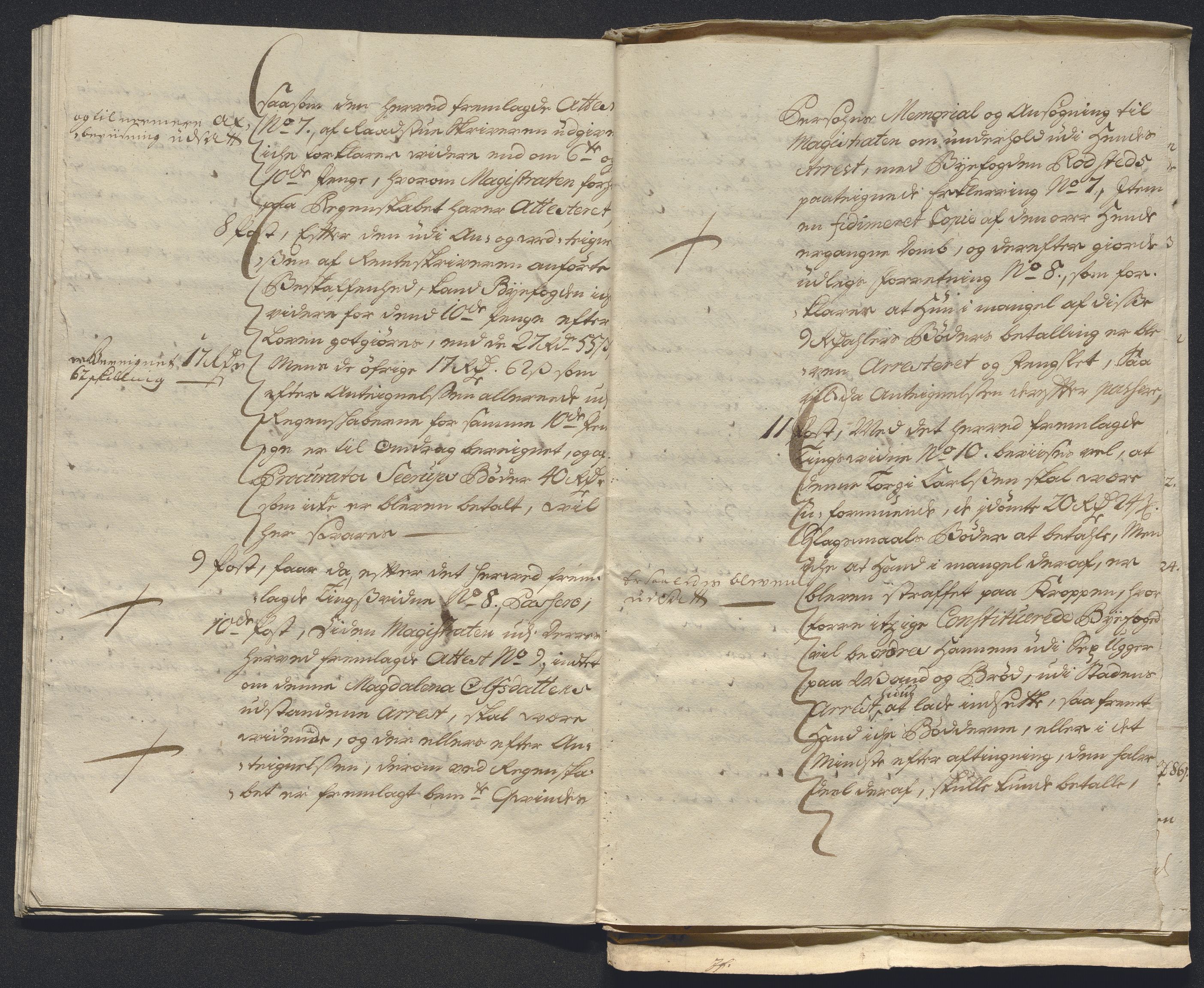 Rentekammeret inntil 1814, Reviderte regnskaper, Byregnskaper, AV/RA-EA-4066/R/Rm/L0286: [M19] Sikt og sakefall, 1719-1727, p. 448