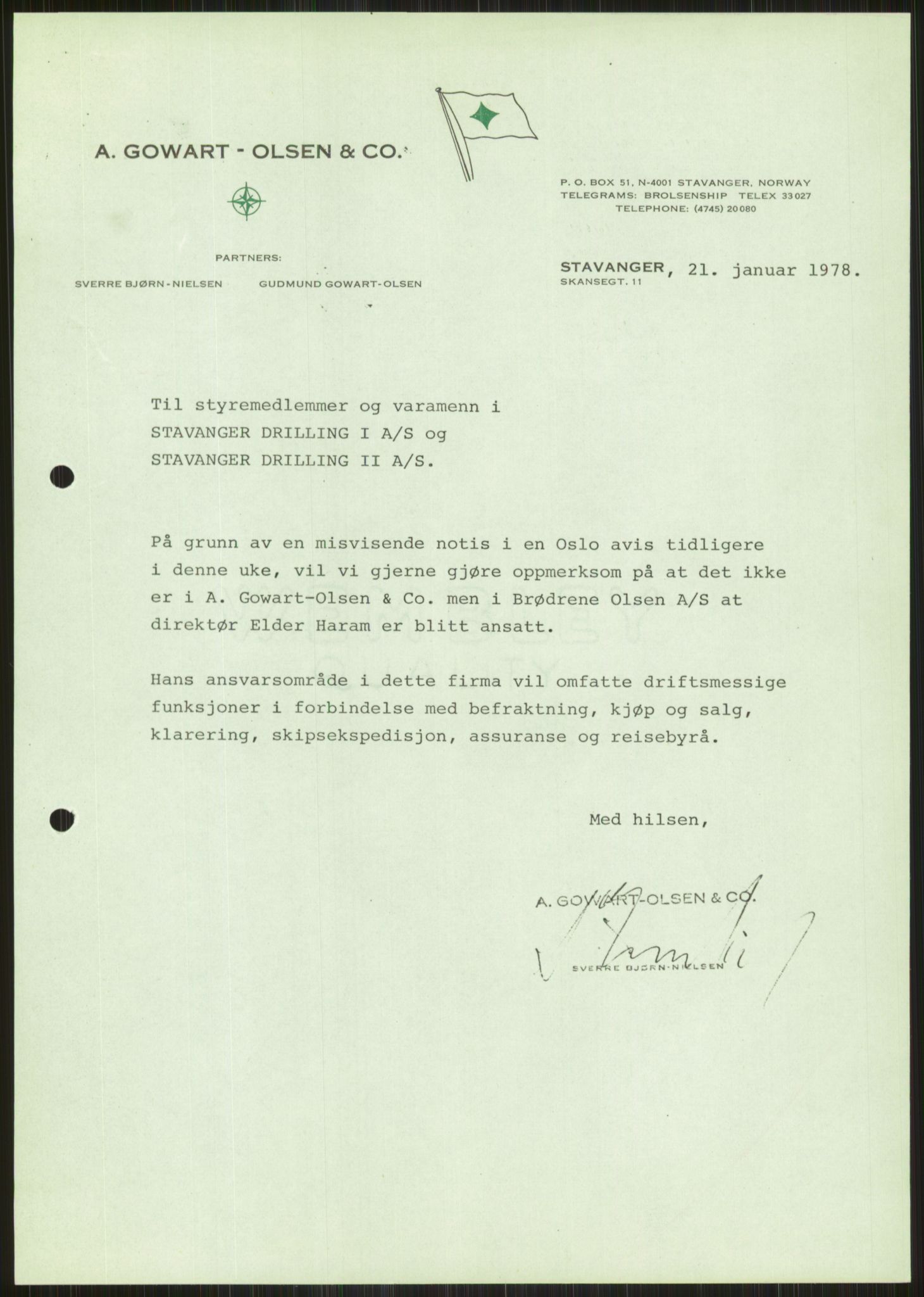 Pa 1503 - Stavanger Drilling AS, AV/SAST-A-101906/A/Ab/Abc/L0003: Styrekorrespondanse Stavanger Drilling I A/S, 1978-1980, p. 303