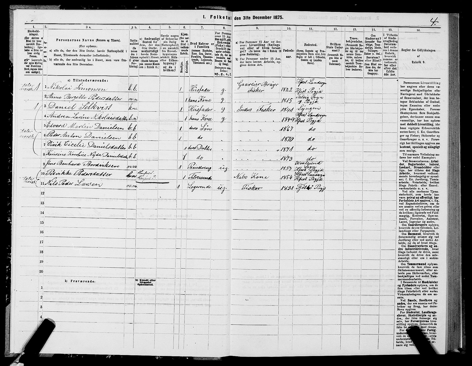 SATØ, 1875 census for 2016L Hammerfest/Hammerfest og Kvalsund, 1875, p. 1004