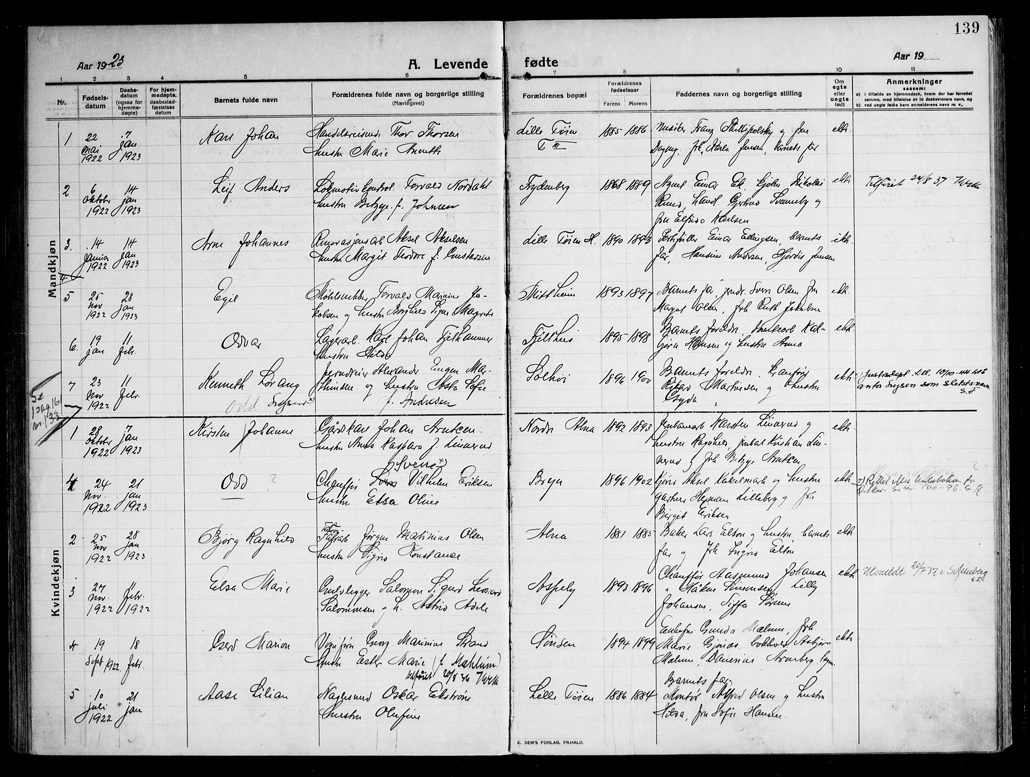 Østre Aker prestekontor Kirkebøker, AV/SAO-A-10840/F/Fa/L0012: Parish register (official) no. I 12, 1913-1924, p. 139