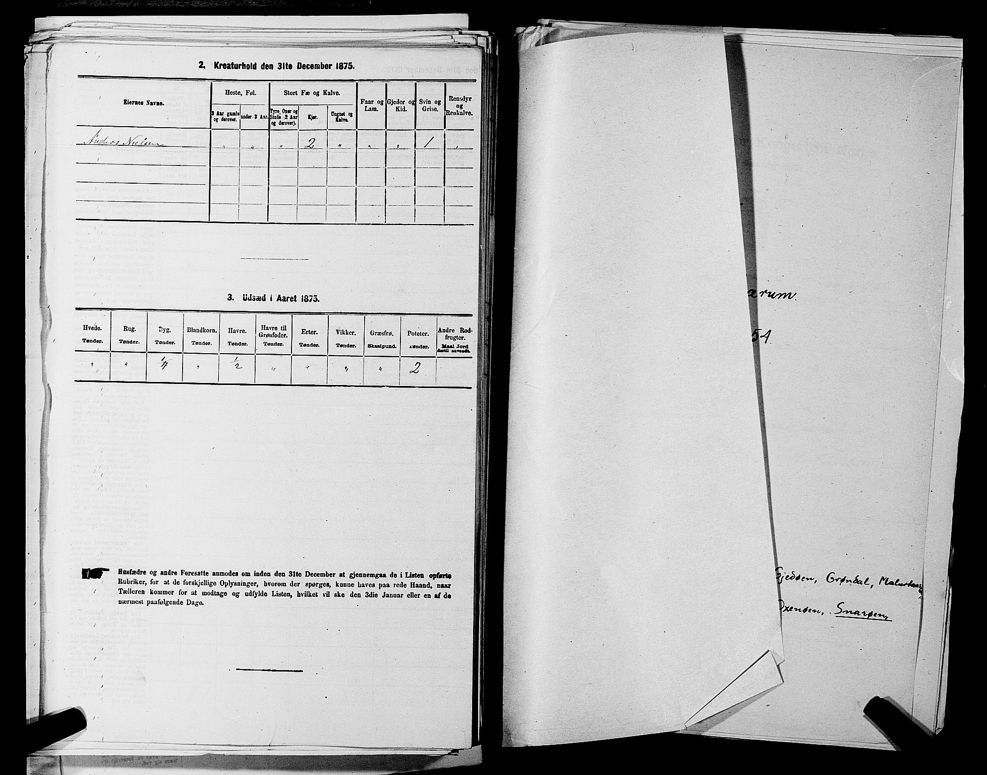 RA, 1875 census for 0220P Asker, 1875, p. 1653