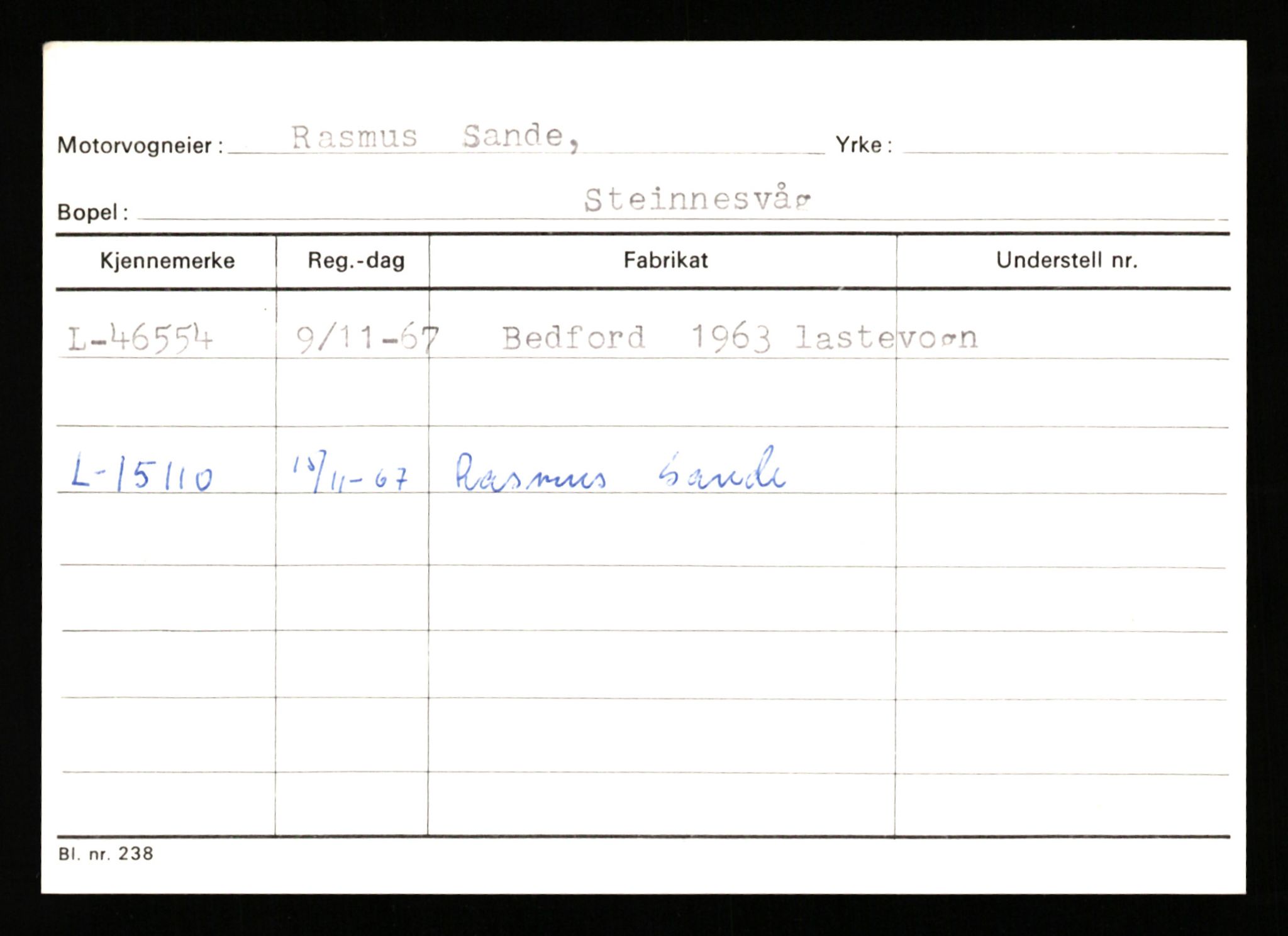 Stavanger trafikkstasjon, AV/SAST-A-101942/0/G/L0006: Registreringsnummer: 34250 - 49007, 1930-1971, p. 3062