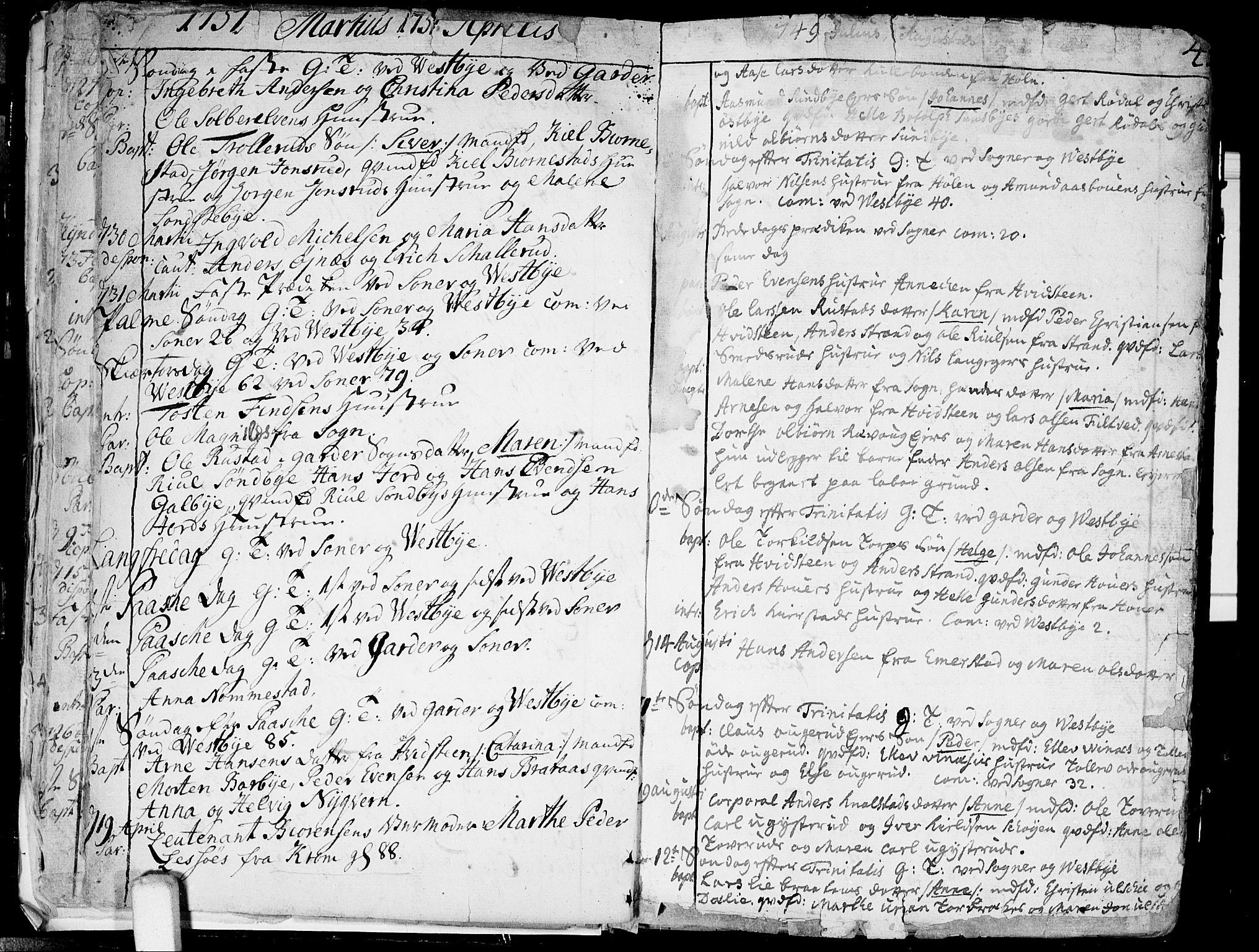 Vestby prestekontor Kirkebøker, AV/SAO-A-10893/F/Fa/L0002: Parish register (official) no. I 2, 1750-1779, p. 4