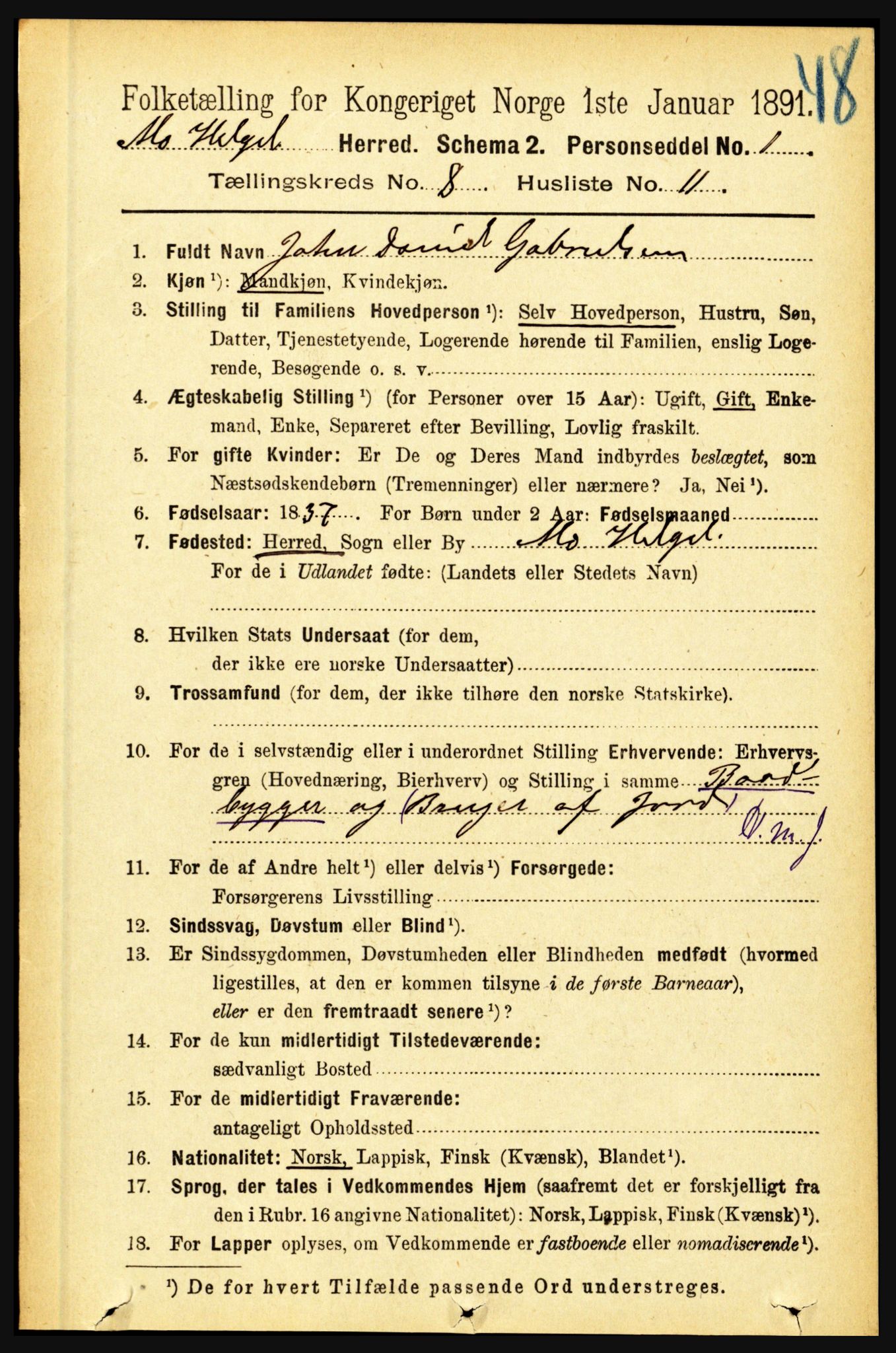 RA, 1891 census for 1833 Mo, 1891, p. 2992