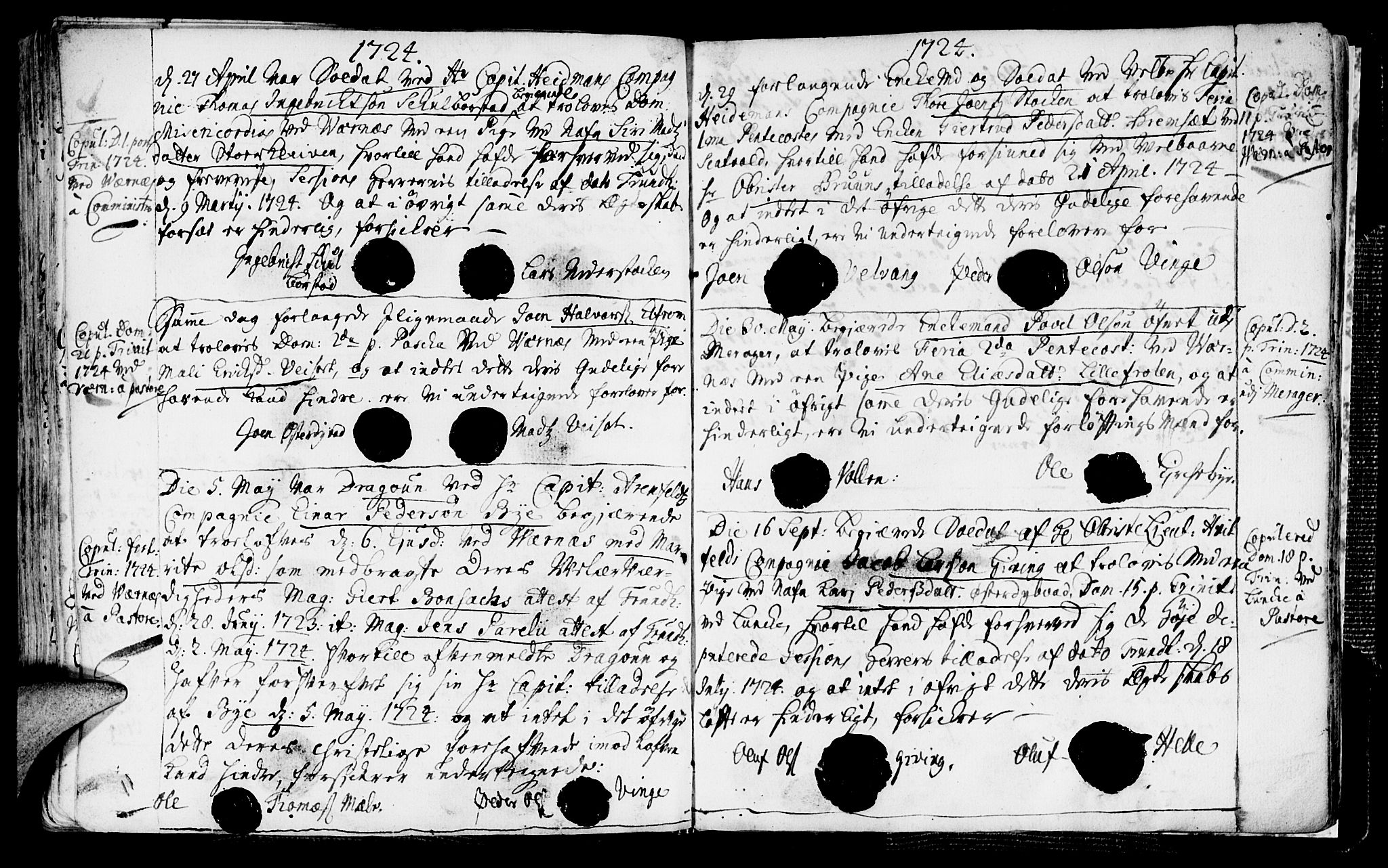 Ministerialprotokoller, klokkerbøker og fødselsregistre - Nord-Trøndelag, AV/SAT-A-1458/709/L0053: Parish register (official) no. 709A01, 1714-1729