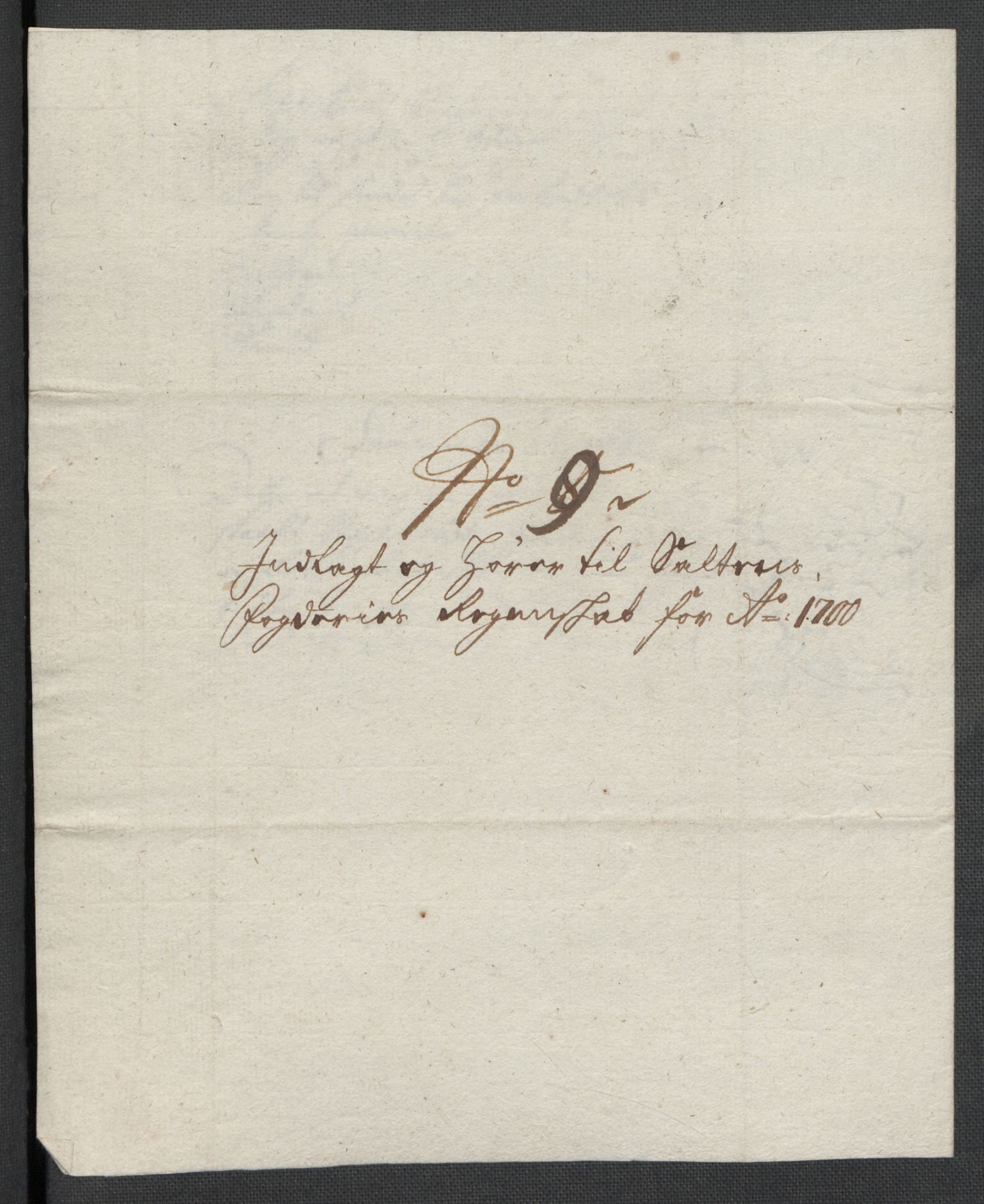 Rentekammeret inntil 1814, Reviderte regnskaper, Fogderegnskap, RA/EA-4092/R66/L4579: Fogderegnskap Salten, 1697-1700, p. 405