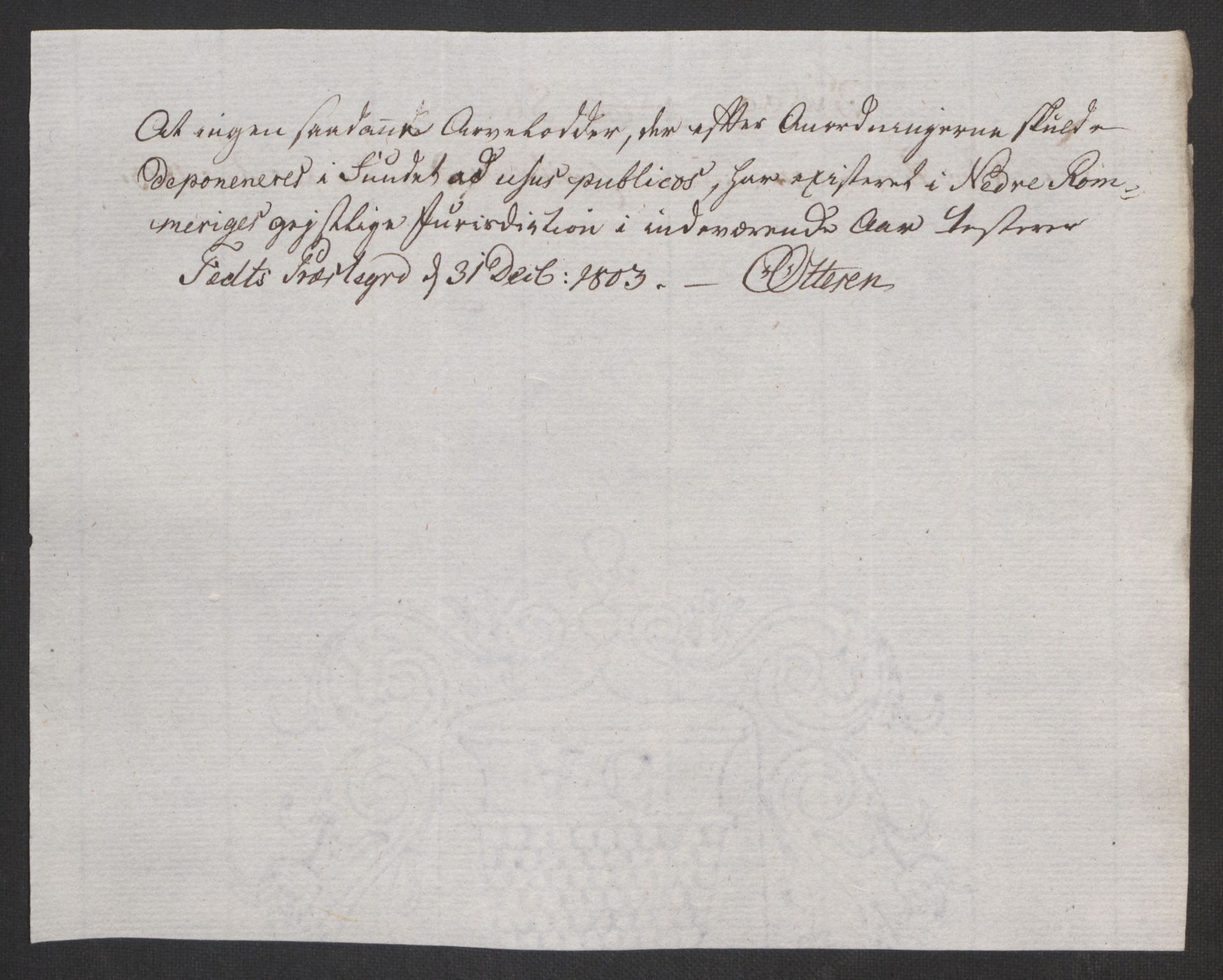 Rentekammeret inntil 1814, Reviderte regnskaper, Fogderegnskap, AV/RA-EA-4092/R11/L0679: Fogderegnskap Nedre Romerike, 1803, p. 239