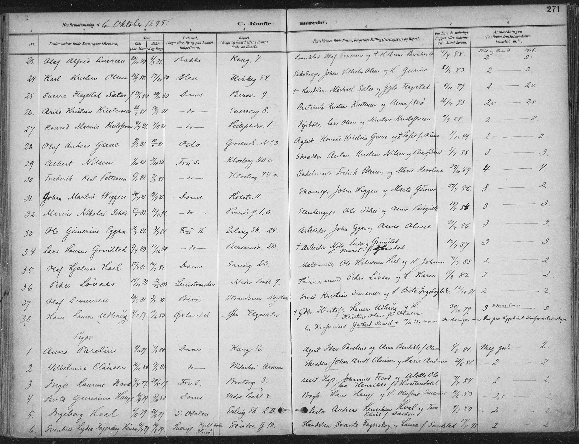 Ministerialprotokoller, klokkerbøker og fødselsregistre - Sør-Trøndelag, SAT/A-1456/601/L0062: Parish register (official) no. 601A30, 1891-1911, p. 271