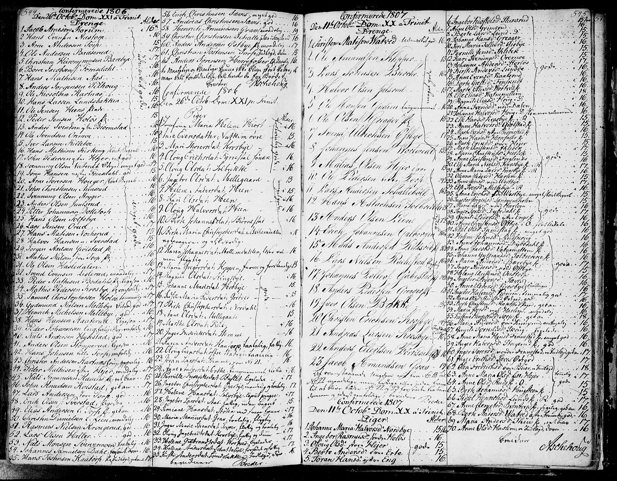 Rakkestad prestekontor Kirkebøker, SAO/A-2008/F/Fa/L0005: Parish register (official) no. I 5, 1784-1814, p. 544-545