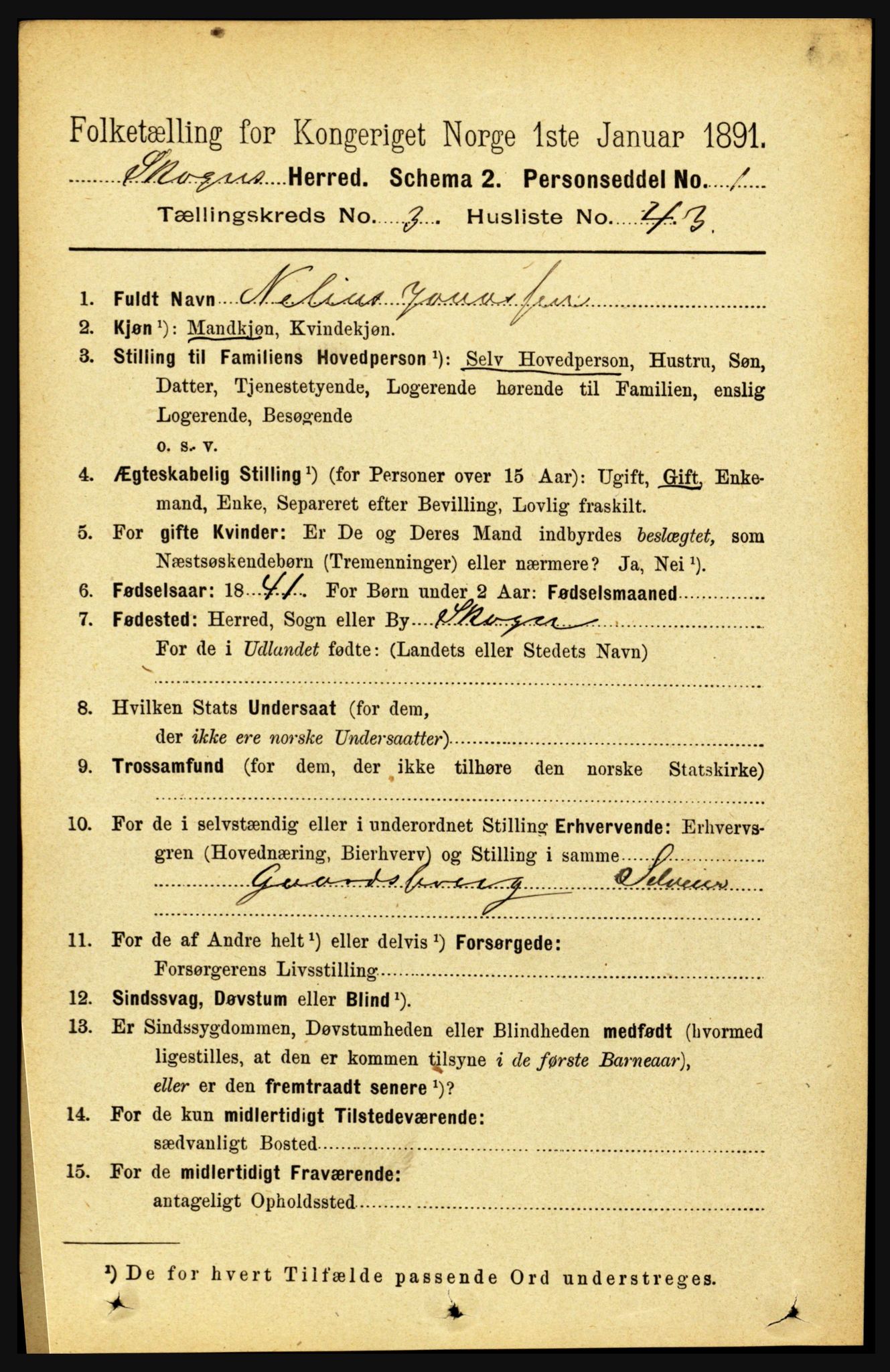 RA, 1891 census for 1719 Skogn, 1891, p. 1871