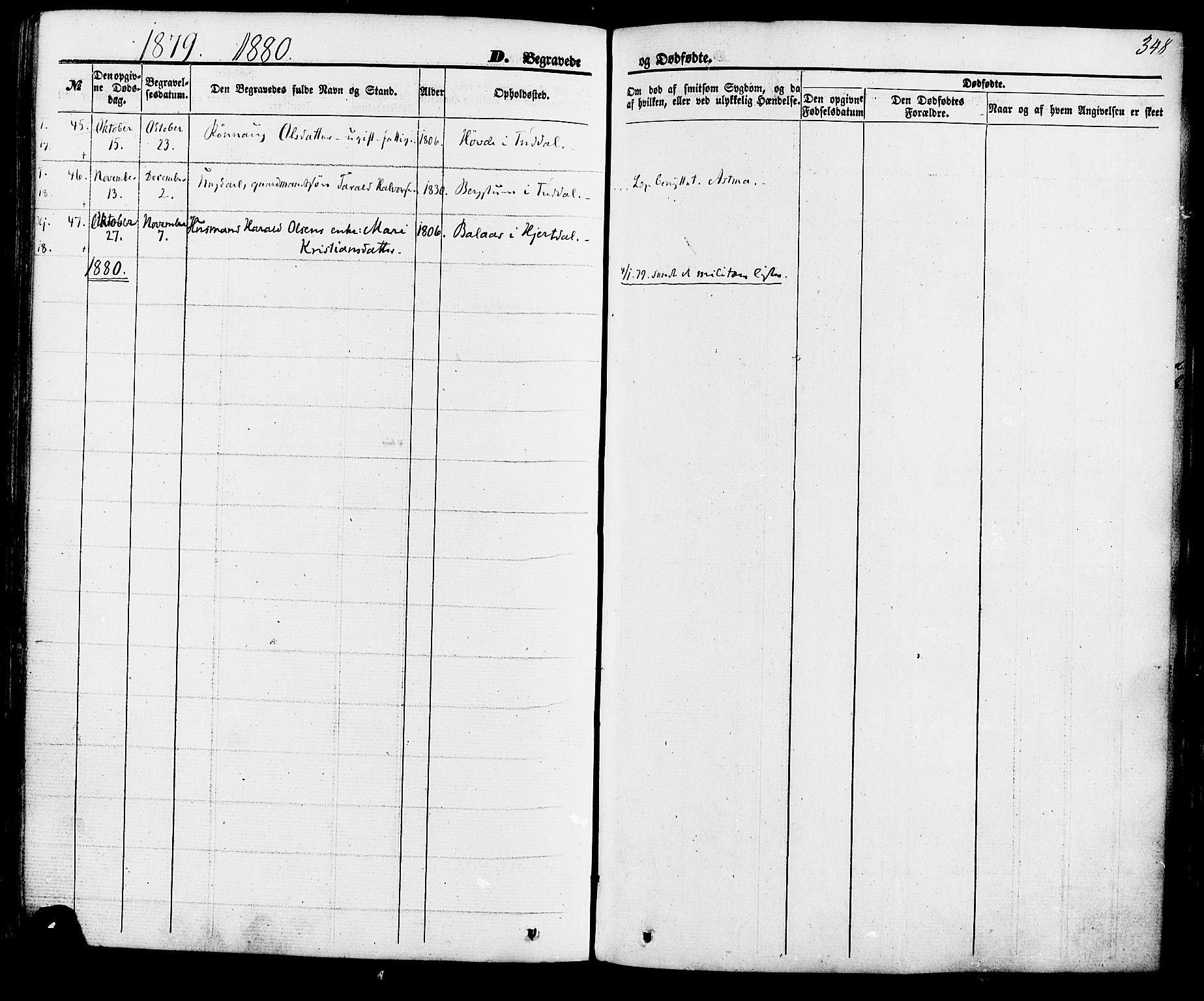 Hjartdal kirkebøker, SAKO/A-270/F/Fa/L0009: Parish register (official) no. I 9, 1860-1879, p. 348