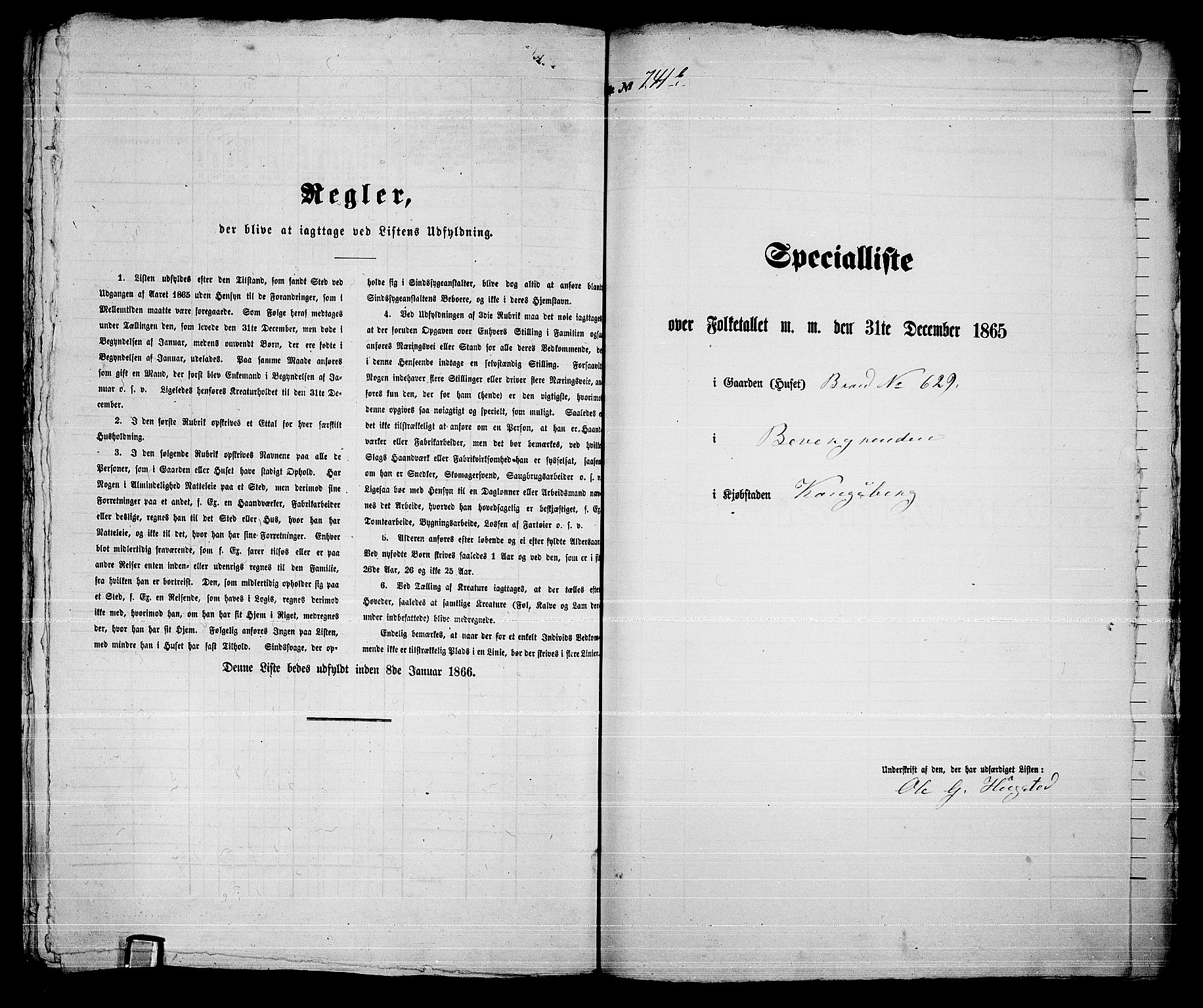 RA, 1865 census for Kongsberg/Kongsberg, 1865, p. 1508