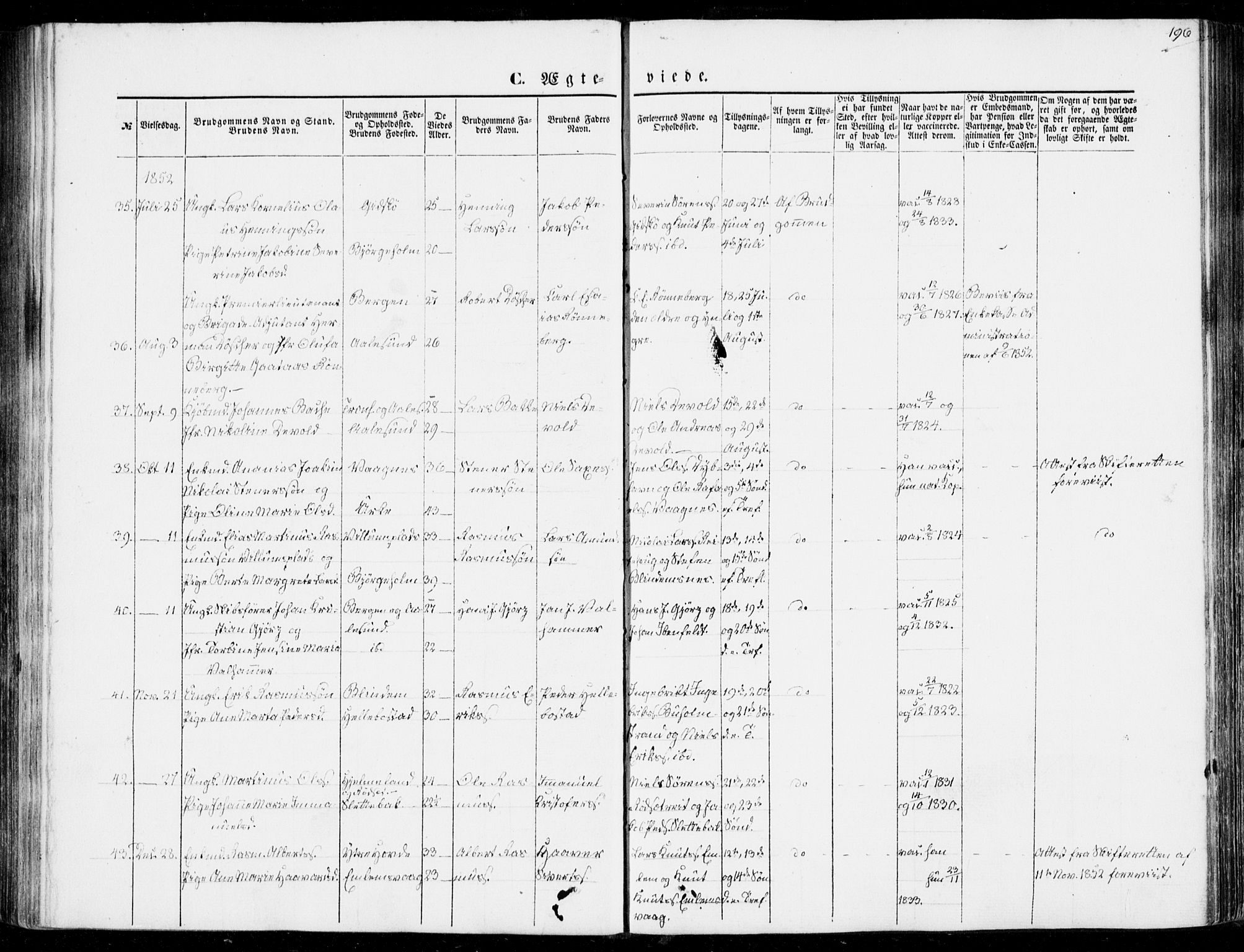 Ministerialprotokoller, klokkerbøker og fødselsregistre - Møre og Romsdal, AV/SAT-A-1454/528/L0397: Parish register (official) no. 528A08, 1848-1858, p. 196