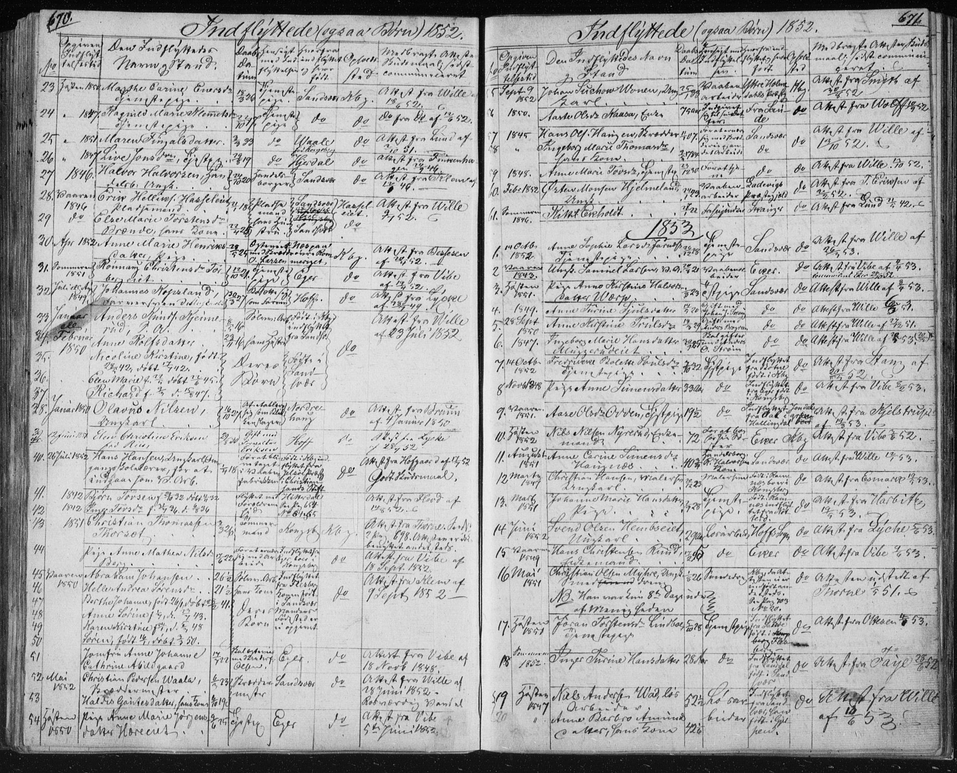 Kongsberg kirkebøker, SAKO/A-22/F/Fa/L0009: Parish register (official) no. I 9, 1839-1858, p. 670-671