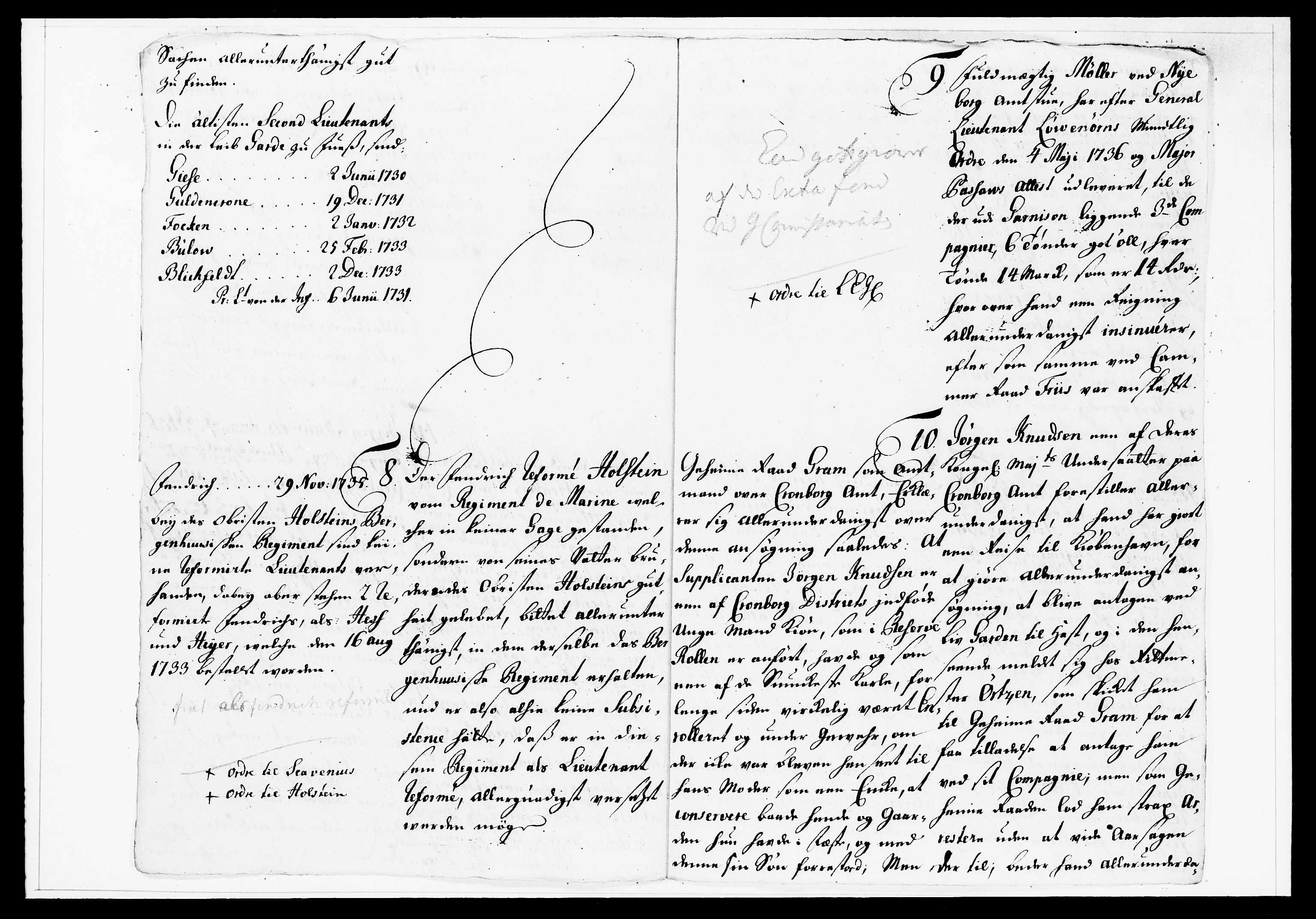 Krigskollegiet, Krigskancelliet, DRA/A-0006/-/1138-1142: Refererede sager, 1737, p. 47