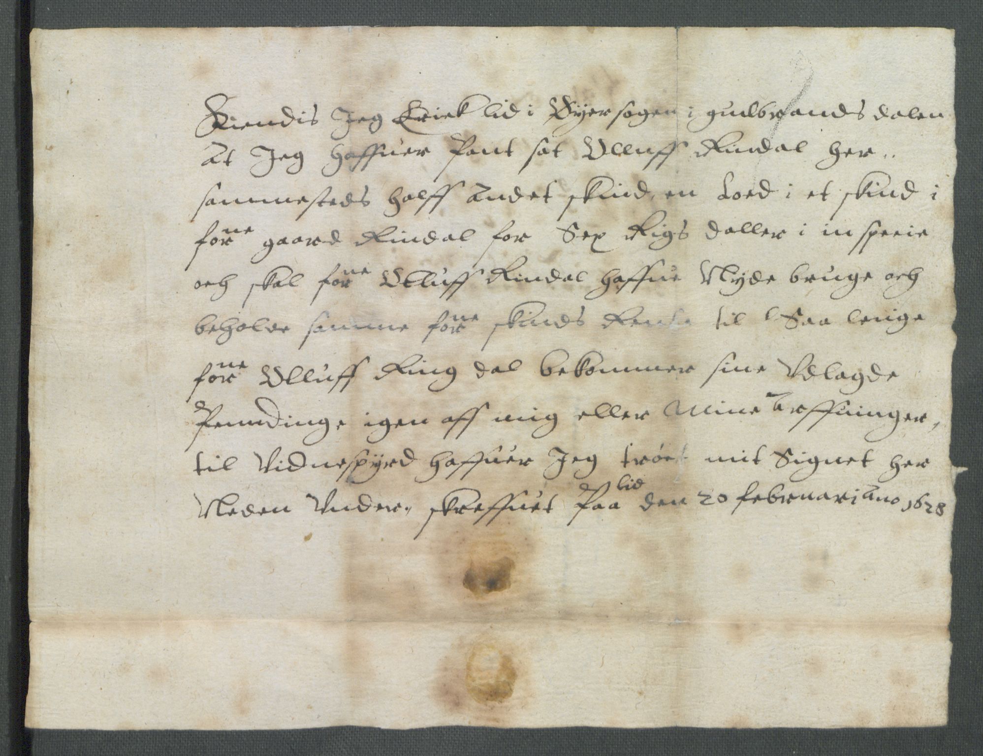 Riksarkivets diplomsamling, AV/RA-EA-5965/F02/L0137: Dokumenter, 1627-1628, p. 39