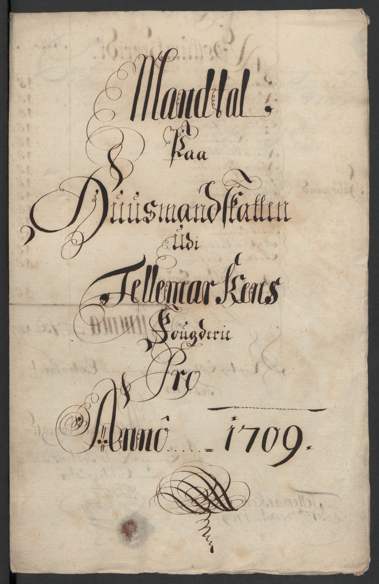 Rentekammeret inntil 1814, Reviderte regnskaper, Fogderegnskap, RA/EA-4092/R36/L2118: Fogderegnskap Øvre og Nedre Telemark og Bamble, 1708-1709, p. 188