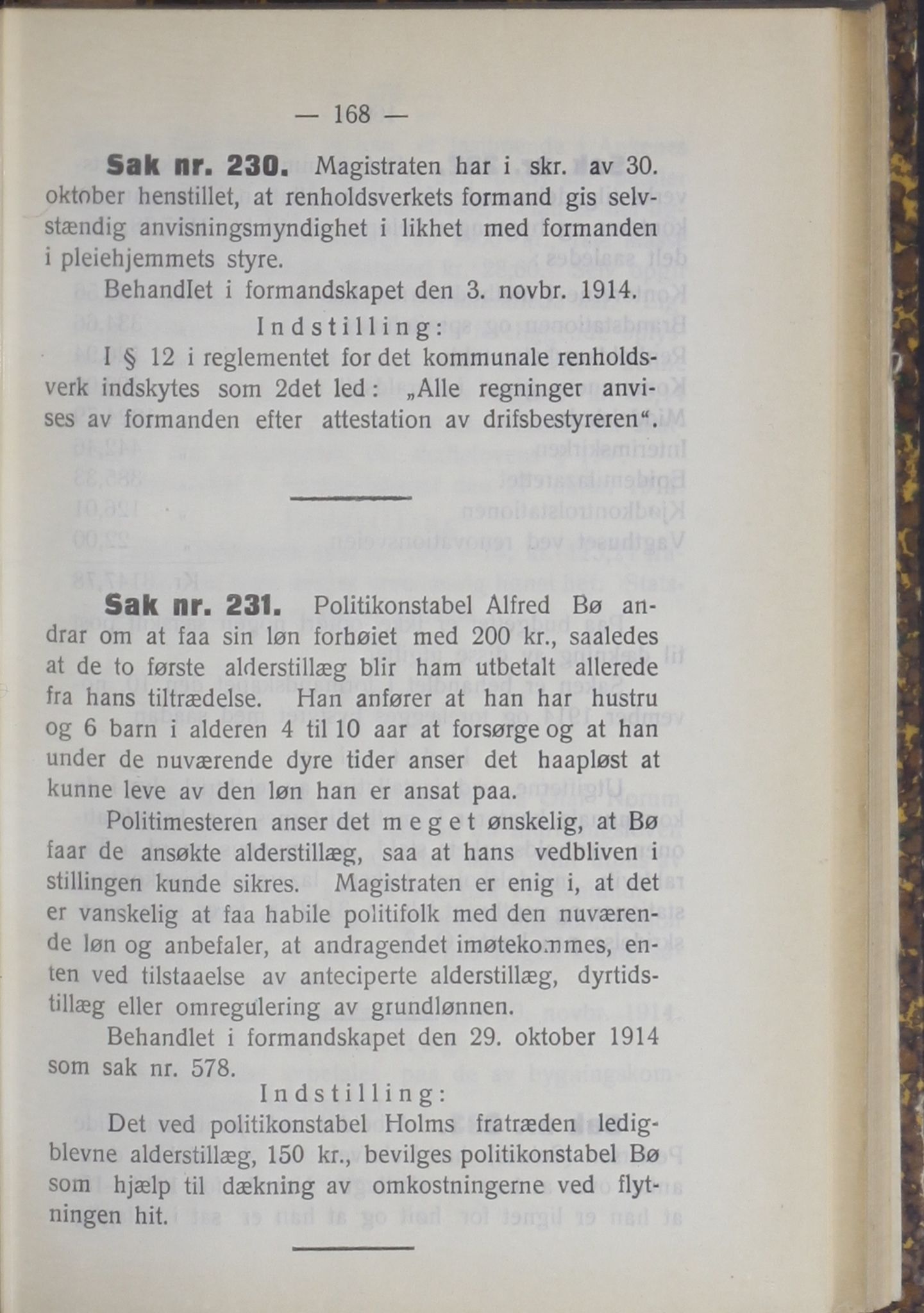 Narvik kommune. Formannskap , AIN/K-18050.150/A/Ab/L0004: Møtebok, 1914