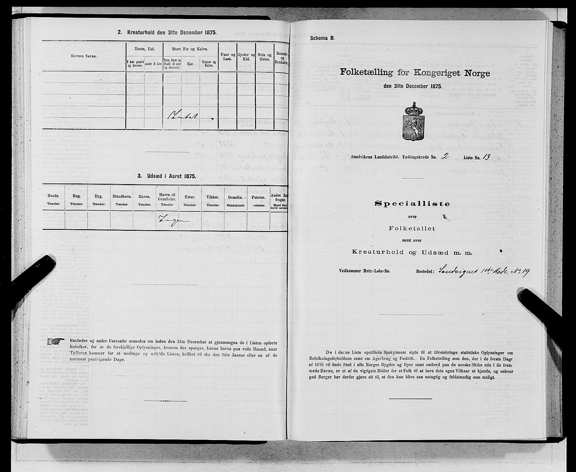 SAB, 1875 census for 1281L Bergen landdistrikt/Domkirken and Sandviken, 1875, p. 151