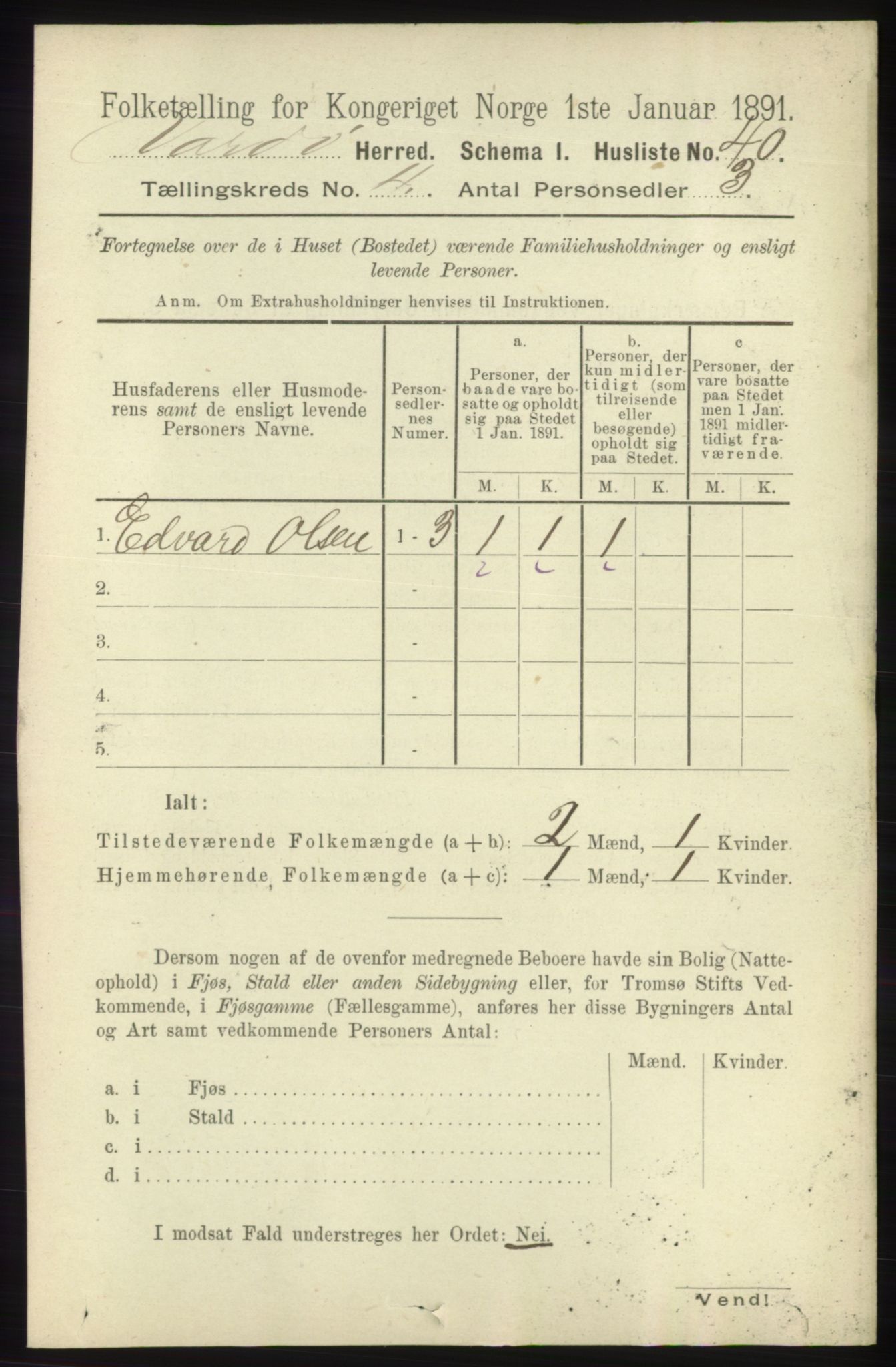 RA, 1891 census for 2028 Vardø, 1891, p. 1094