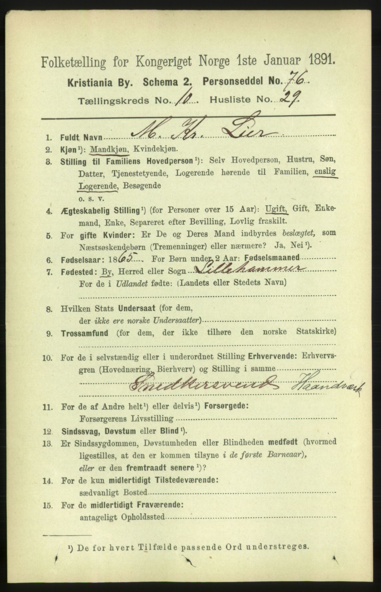 RA, 1891 census for 0301 Kristiania, 1891, p. 4794