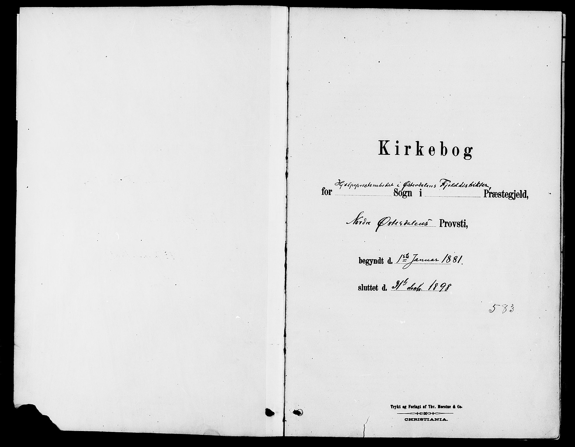 Engerdal prestekontor, SAH/PREST-048/H/Ha/Haa/L0001: Parish register (official) no. 1, 1881-1898
