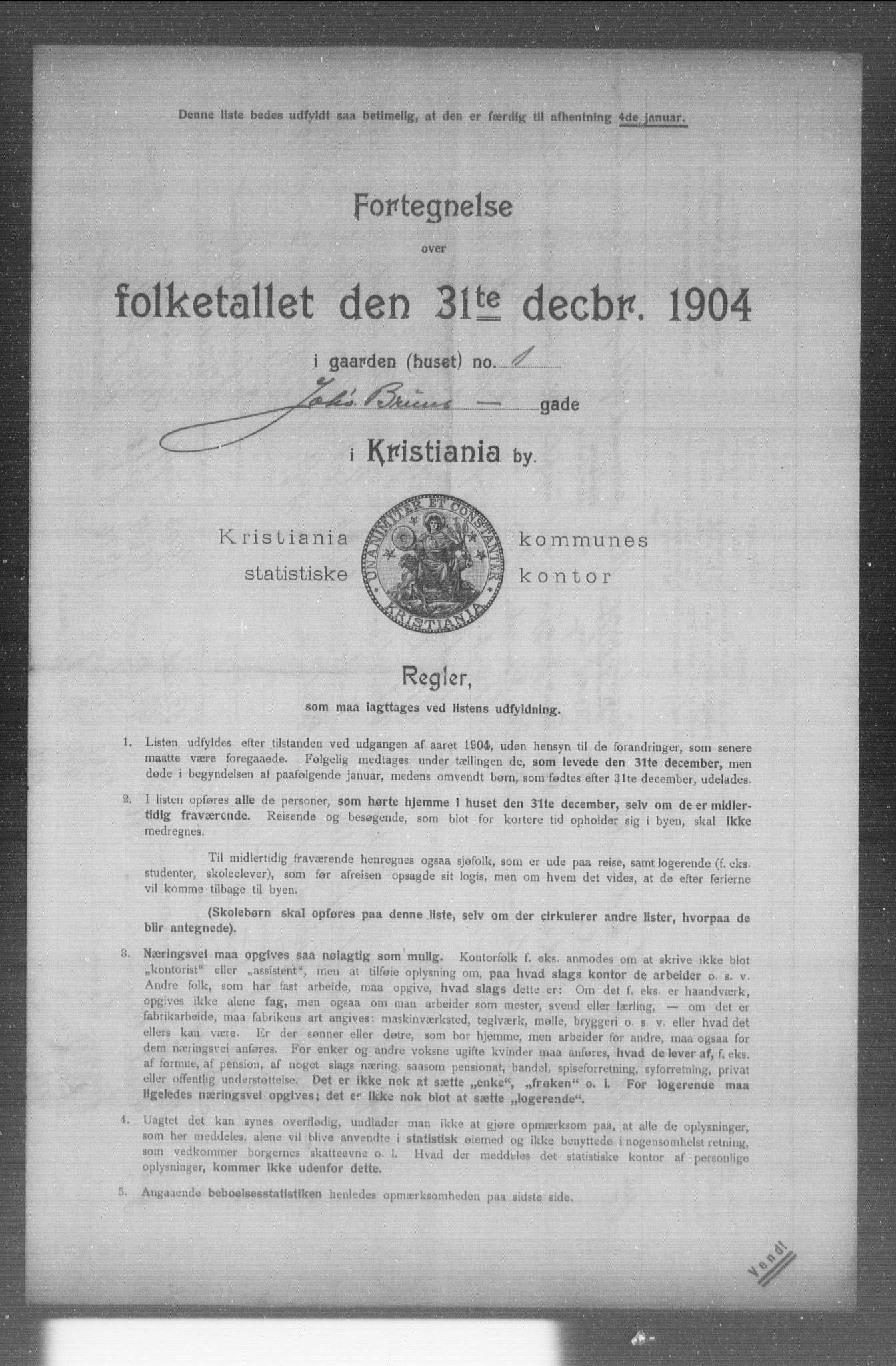 OBA, Municipal Census 1904 for Kristiania, 1904, p. 8938