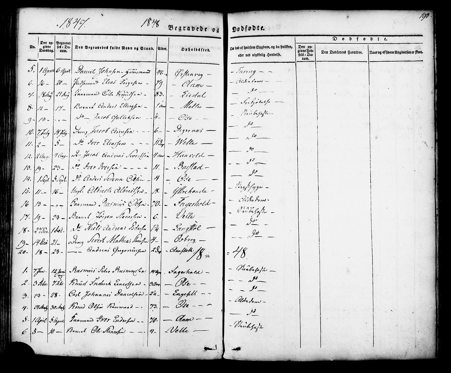 Ministerialprotokoller, klokkerbøker og fødselsregistre - Møre og Romsdal, AV/SAT-A-1454/513/L0174: Parish register (official) no. 513A01, 1831-1855, p. 198