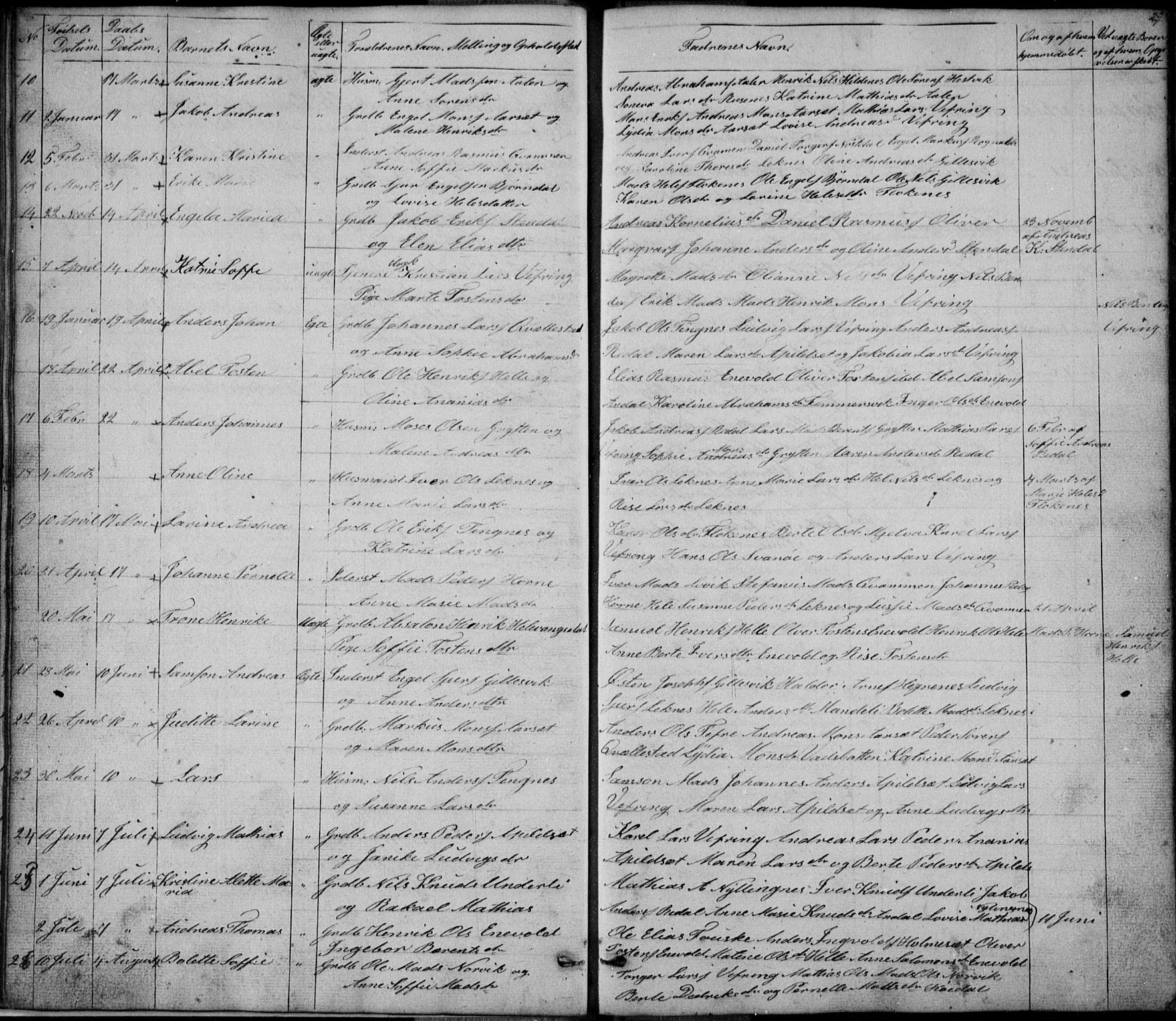 Førde sokneprestembete, SAB/A-79901/H/Hab: Parish register (copy) no. E 0, 1853-1880, p. 29