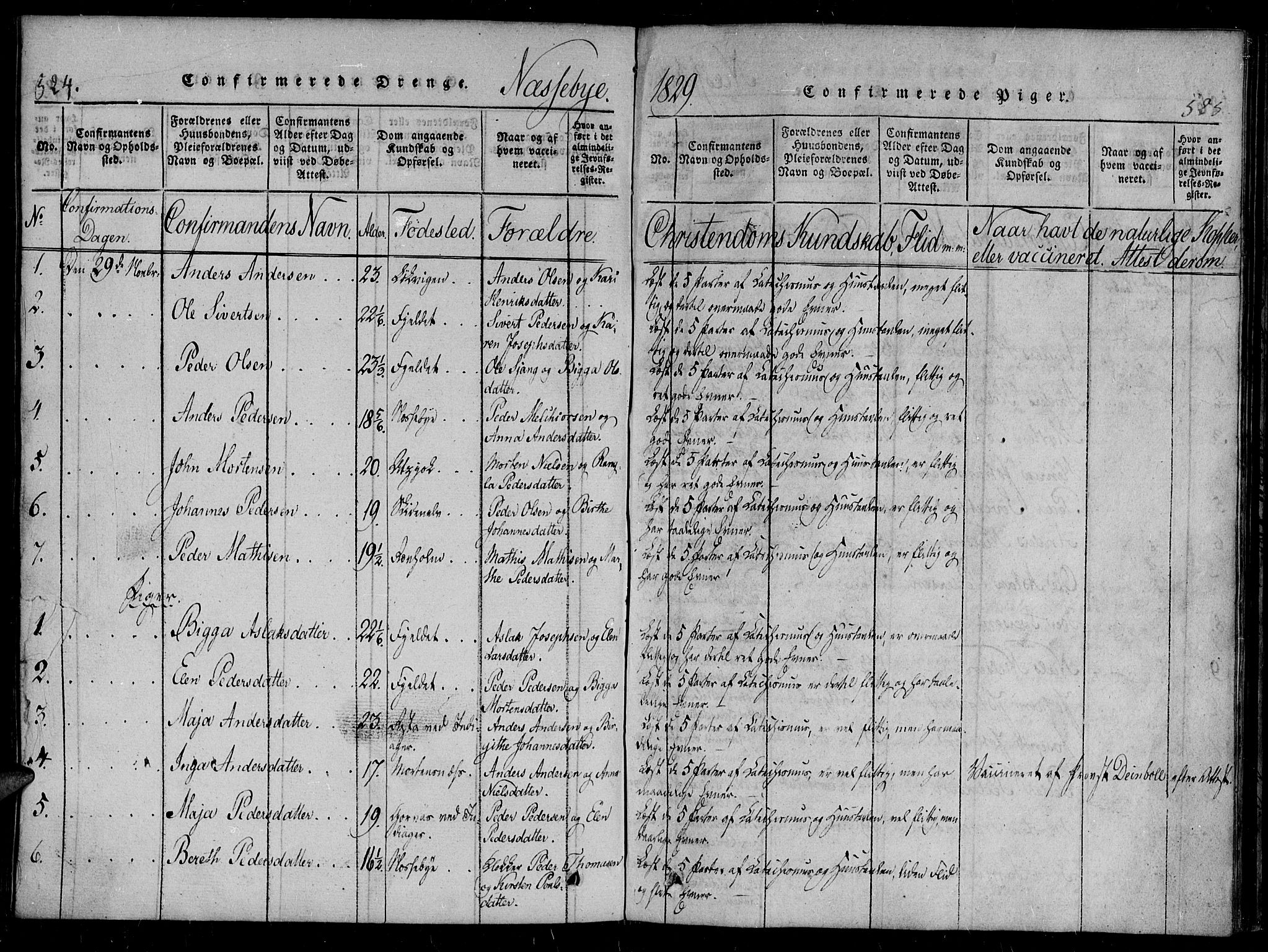 Vadsø sokneprestkontor, SATØ/S-1325/H/Ha/L0003kirke: Parish register (official) no. 3 /2, 1821-1839, p. 524-525