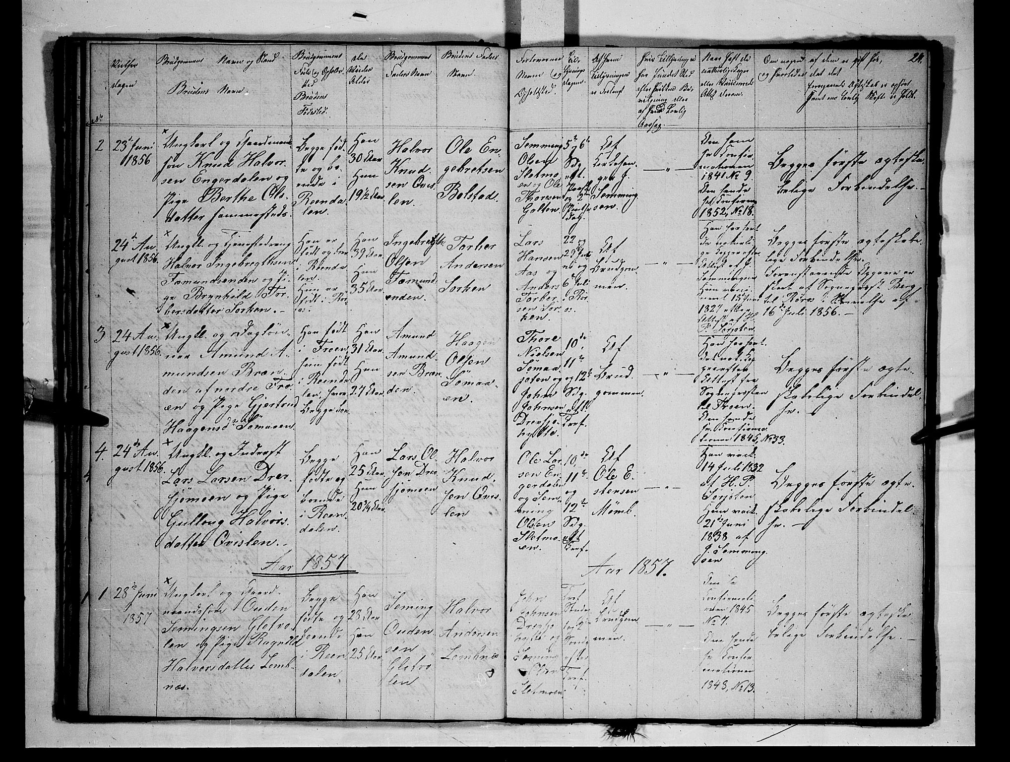 Rendalen prestekontor, SAH/PREST-054/H/Ha/Hab/L0001: Parish register (copy) no. 1, 1847-1857, p. 24