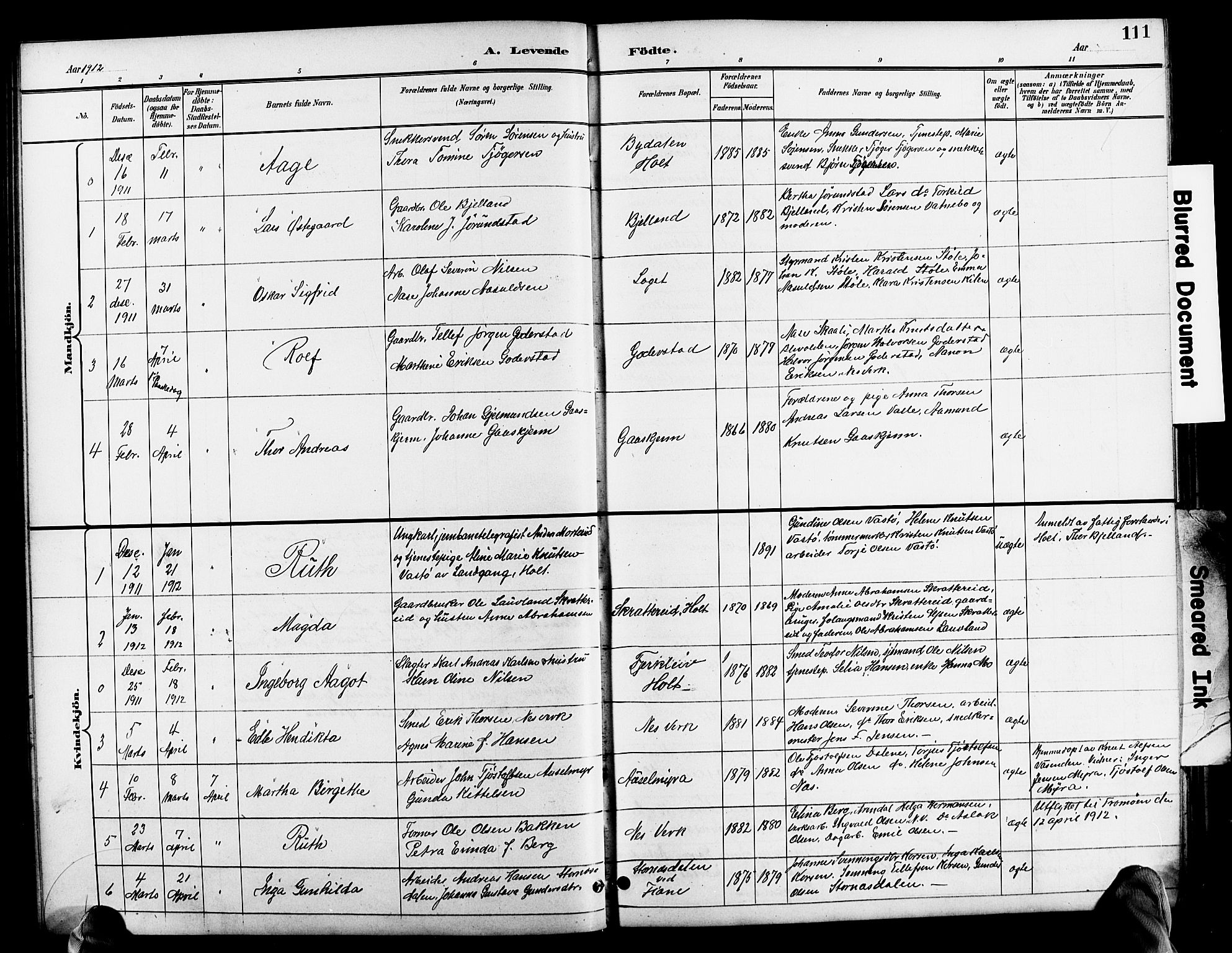 Holt sokneprestkontor, SAK/1111-0021/F/Fb/L0011: Parish register (copy) no. B 11, 1897-1921, p. 111