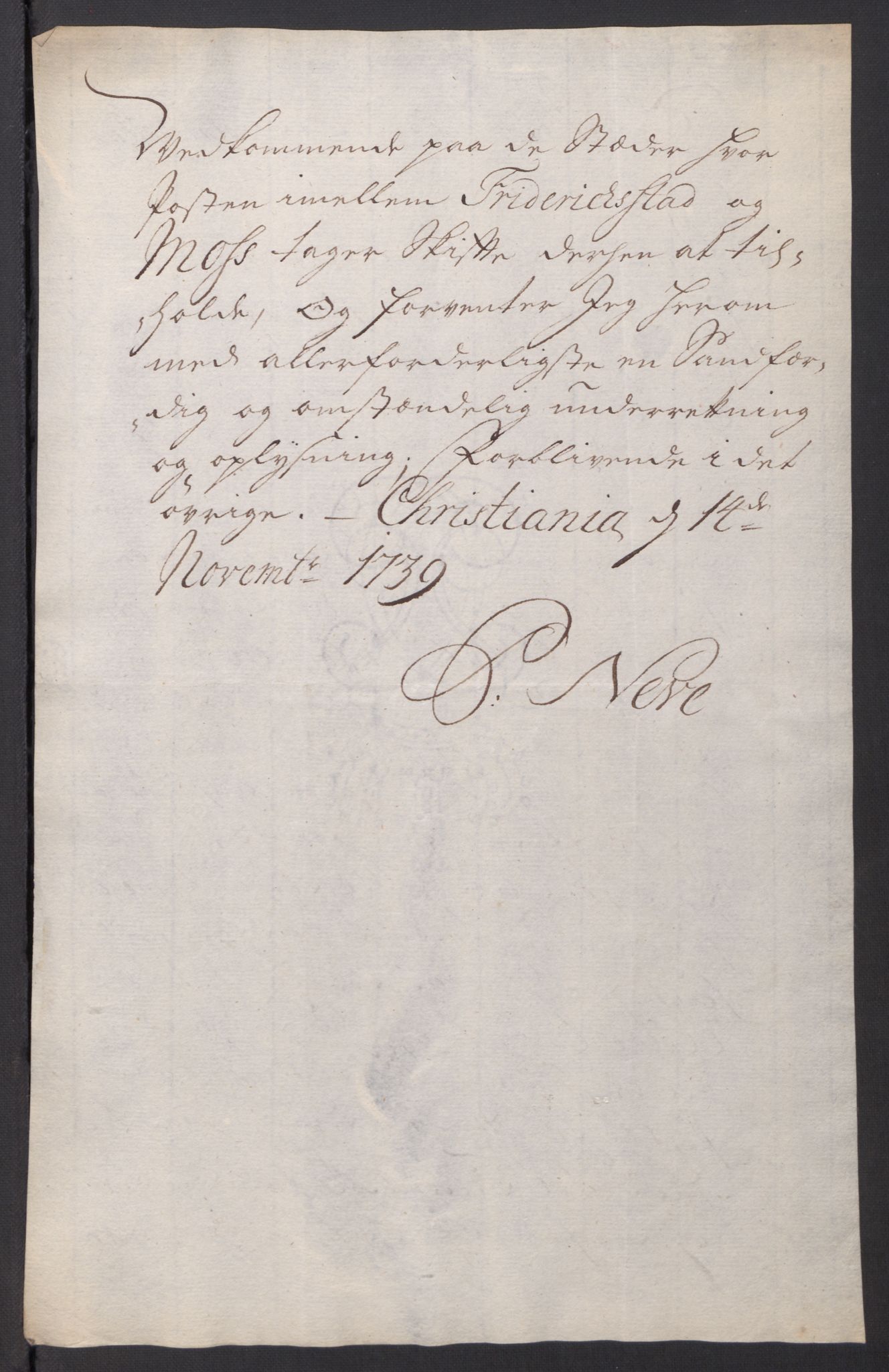 Kommanderende general (KG I) med Det norske krigsdirektorium, AV/RA-EA-5419/D/L0061: Stattholderens, stiftamtmenns og amtmenns brev, 1731-1740, p. 319