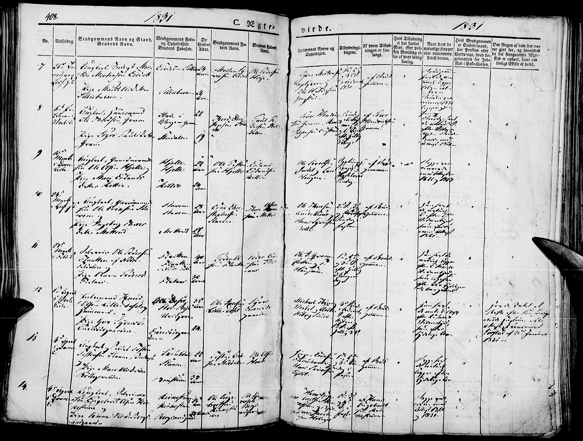 Lesja prestekontor, AV/SAH-PREST-068/H/Ha/Haa/L0005: Parish register (official) no. 5, 1830-1842, p. 408