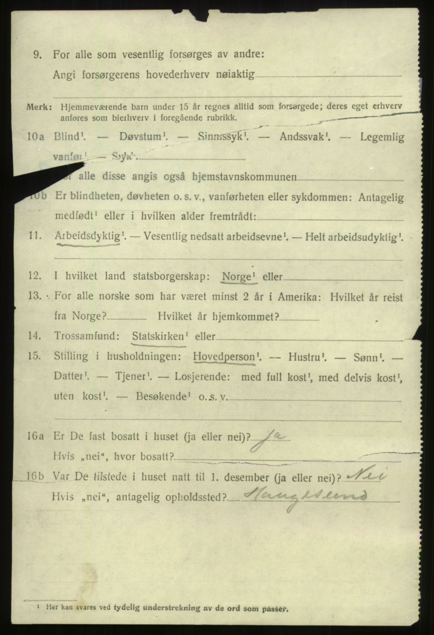 SAB, 1920 census for Etne, 1920, p. 1026