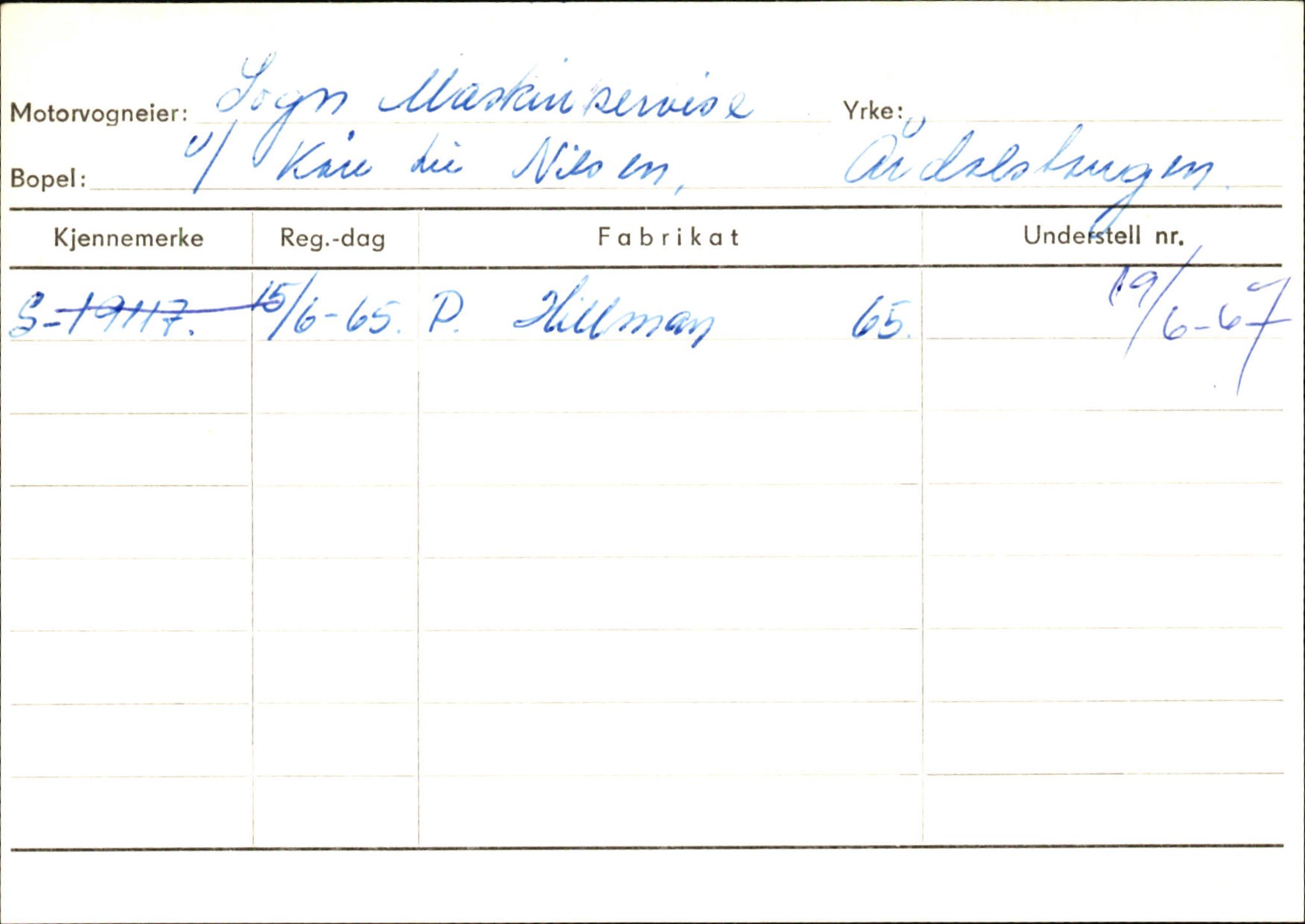 Statens vegvesen, Sogn og Fjordane vegkontor, SAB/A-5301/4/F/L0146: Registerkort Årdal R-Å samt diverse kort, 1945-1975, p. 488