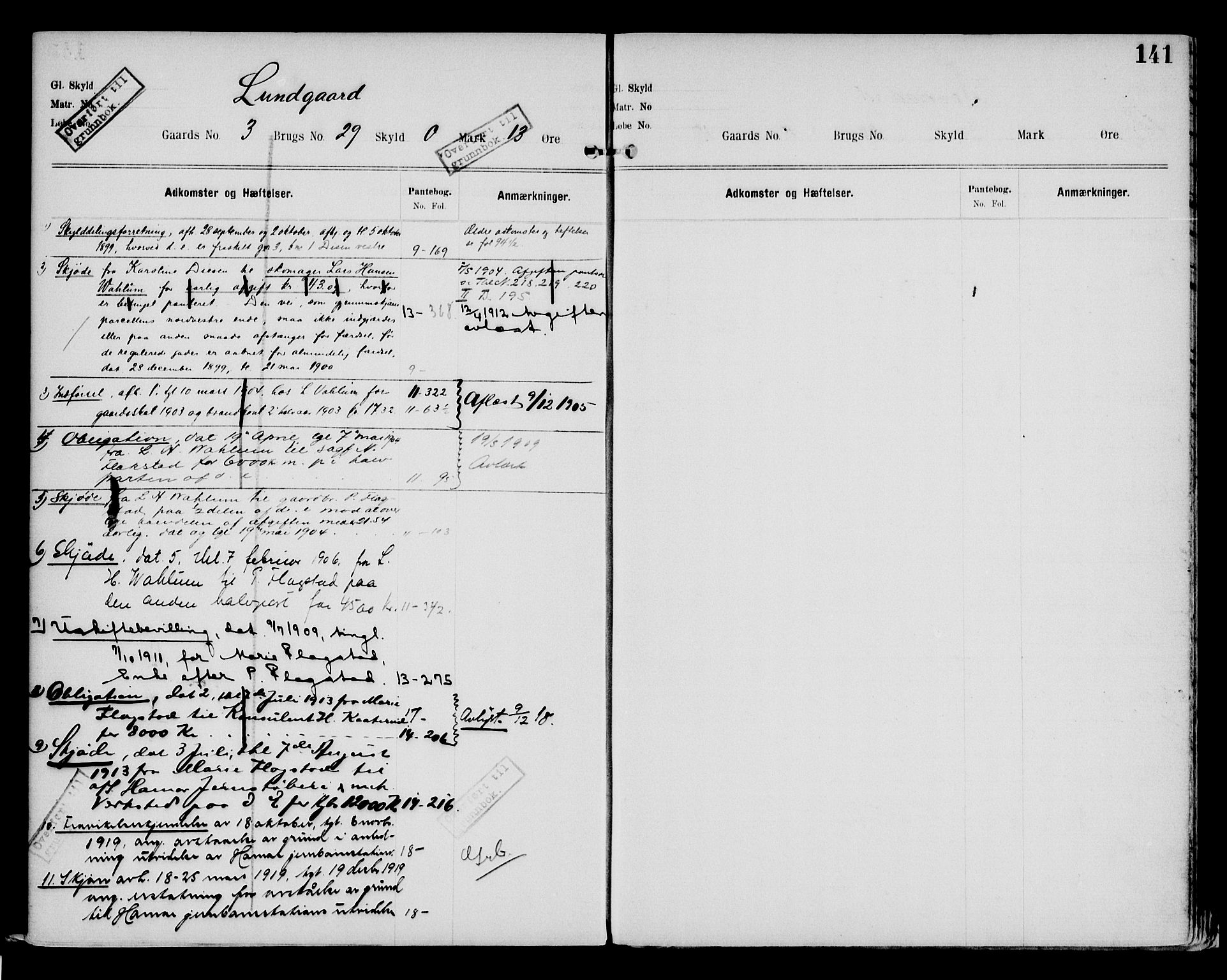 Nord-Hedmark sorenskriveri, SAH/TING-012/H/Ha/Had/Hade/L0002: Mortgage register no. 4.2, 1893-1940, p. 141