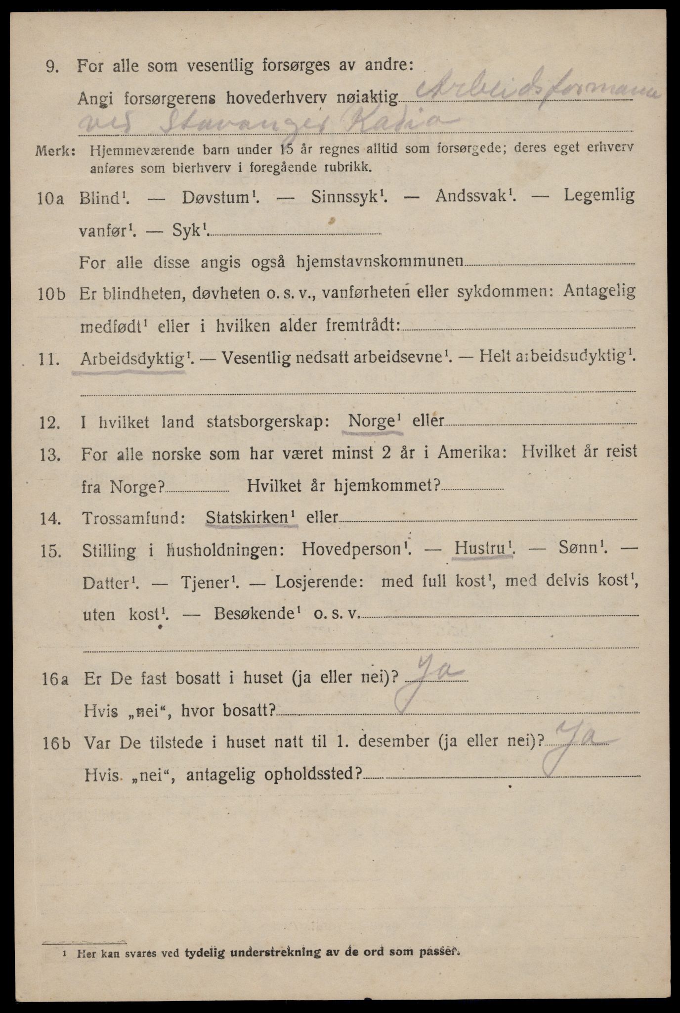 SAST, 1920 census for Hetland, 1920, p. 19662