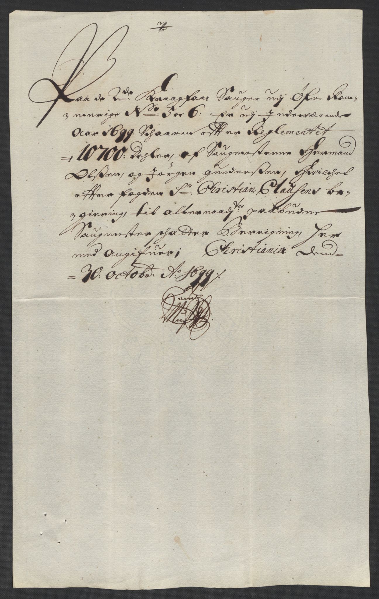 Rentekammeret inntil 1814, Reviderte regnskaper, Fogderegnskap, AV/RA-EA-4092/R12/L0711: Fogderegnskap Øvre Romerike, 1699, p. 266