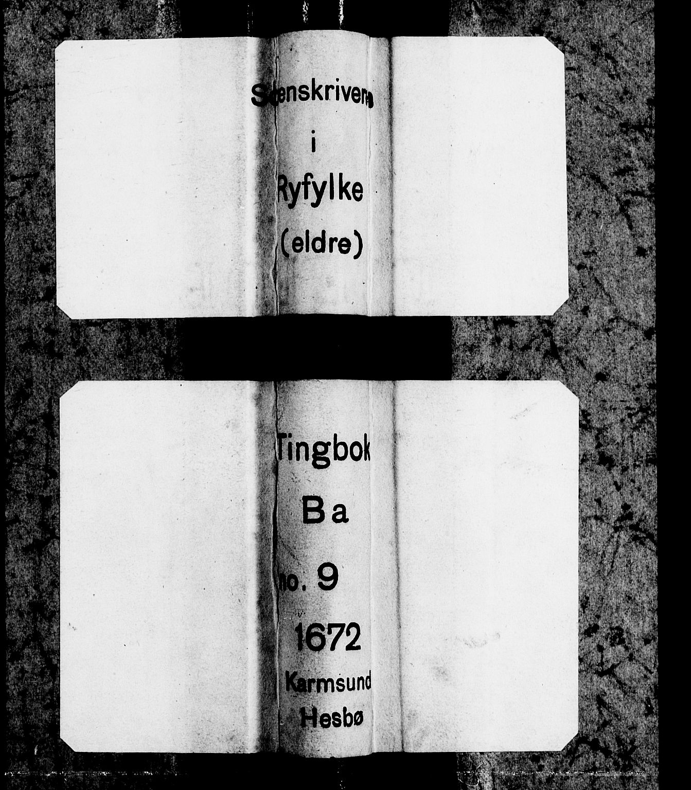 Ryfylke tingrett, SAST/A-100055/001/I/IB/IBBa/L0009: Tingbok, Karmsund og Hesby, 1672