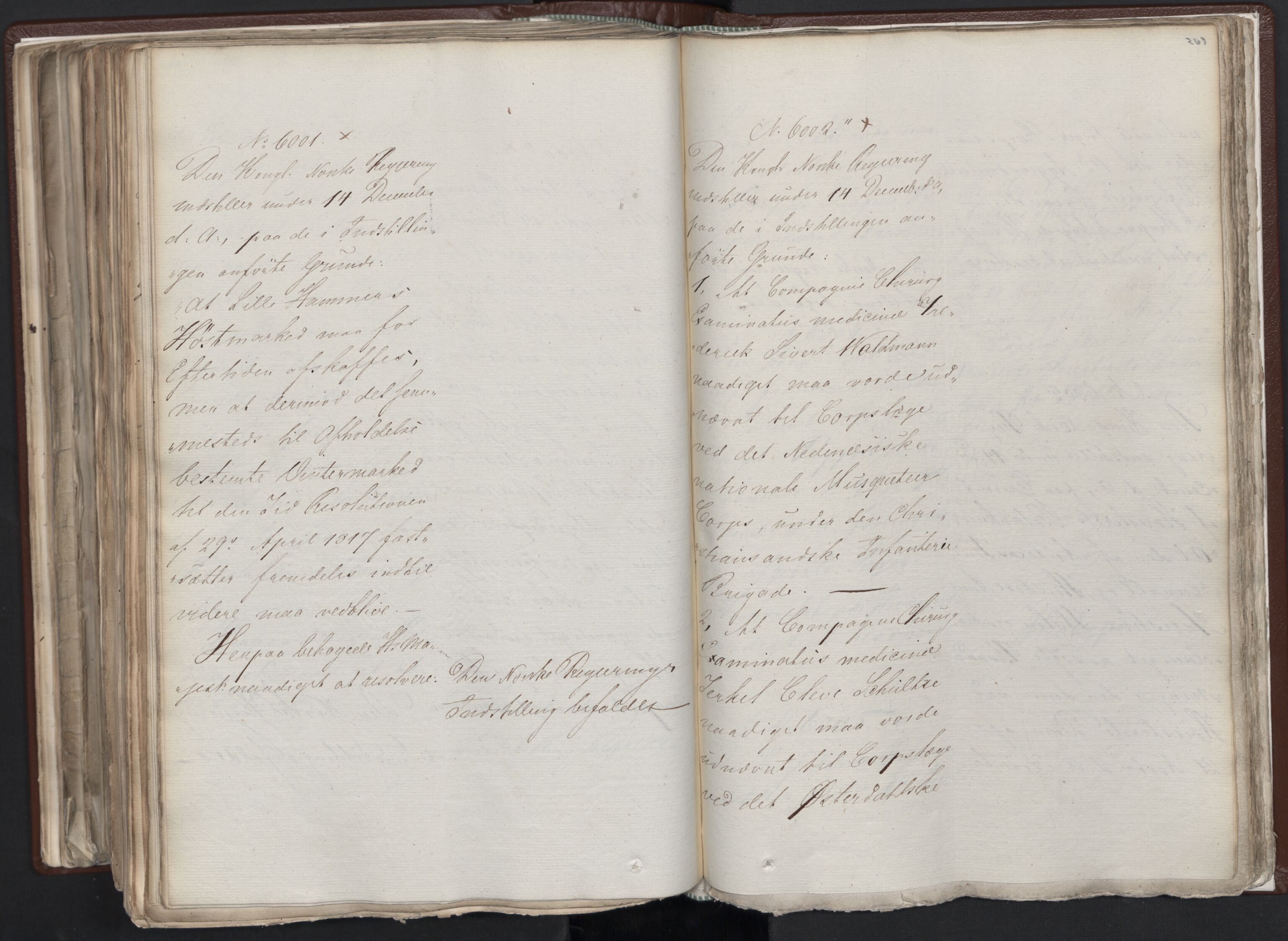 Statsrådssekretariatet, AV/RA-S-1001/A/Ab/L0012: Kgl. res. nr. 5679-6008 II, 1821, p. 268b-269a