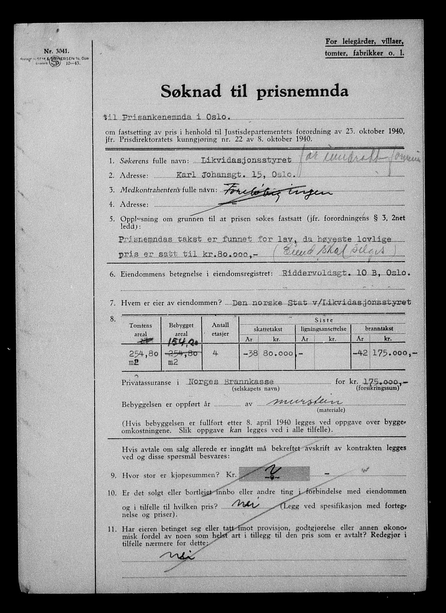 Justisdepartementet, Tilbakeføringskontoret for inndratte formuer, AV/RA-S-1564/H/Hc/Hcc/L0984: --, 1945-1947, p. 255
