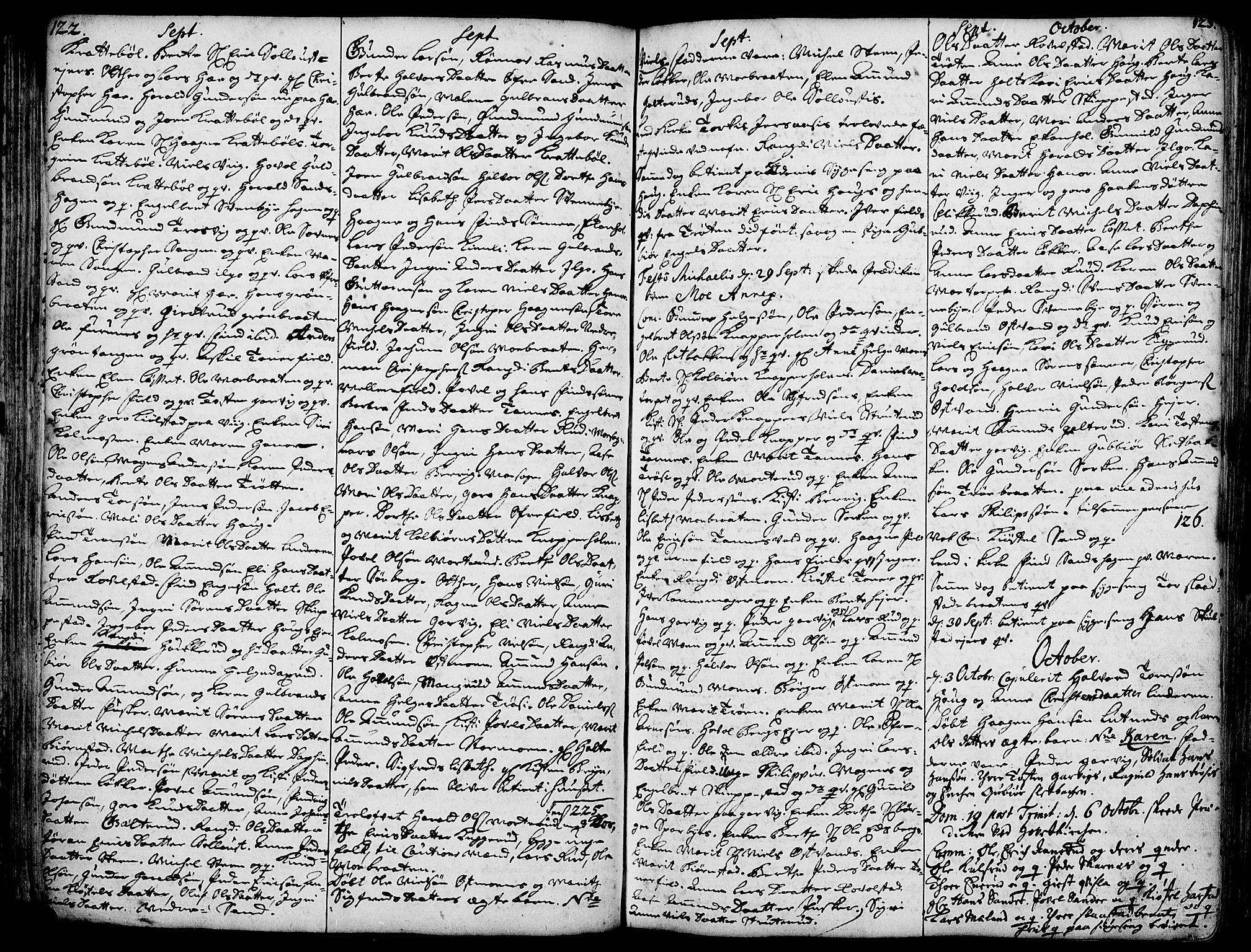 Strøm-Odalen prestekontor, AV/SAH-PREST-028/H/Ha/Haa/L0002: Parish register (official) no. 2, 1716-1740, p. 122-123