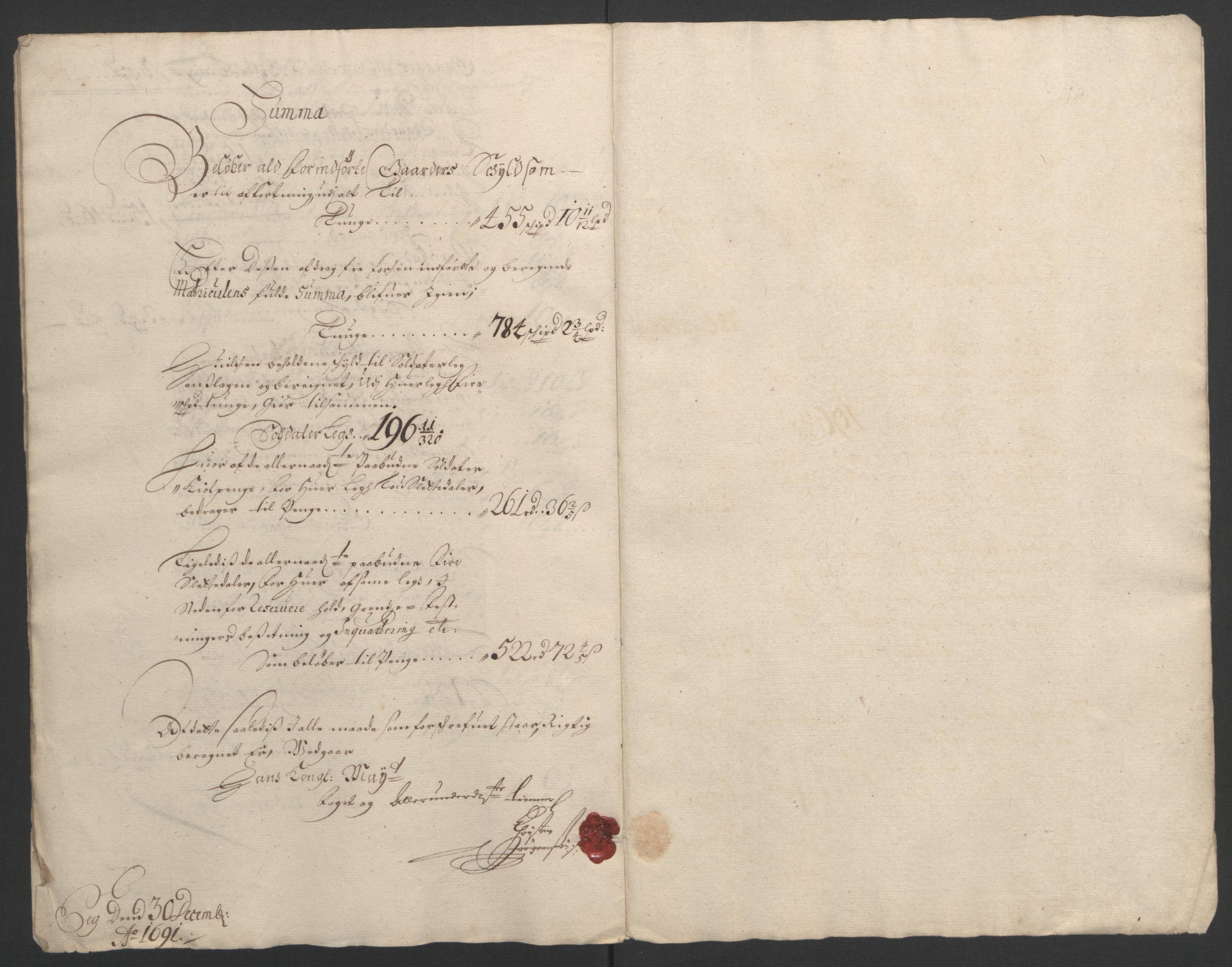 Rentekammeret inntil 1814, Reviderte regnskaper, Fogderegnskap, AV/RA-EA-4092/R12/L0703: Fogderegnskap Øvre Romerike, 1691, p. 211