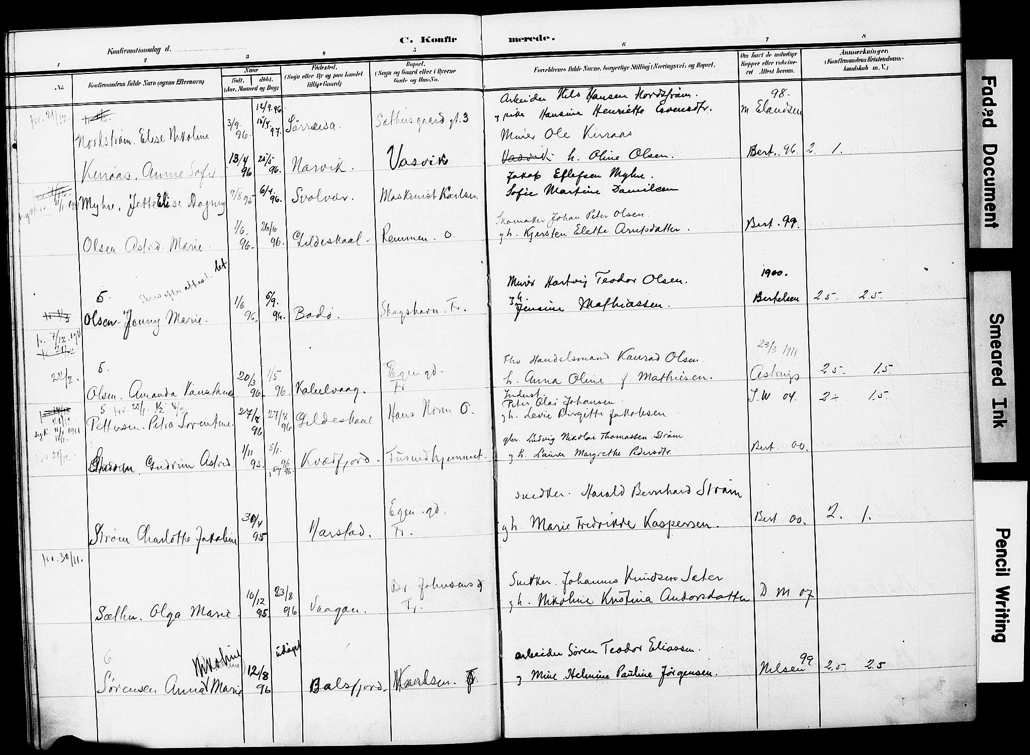 Ministerialprotokoller, klokkerbøker og fødselsregistre - Nordland, AV/SAT-A-1459/871/L0987: Parish register (official) no. 871A03, 1909-1914