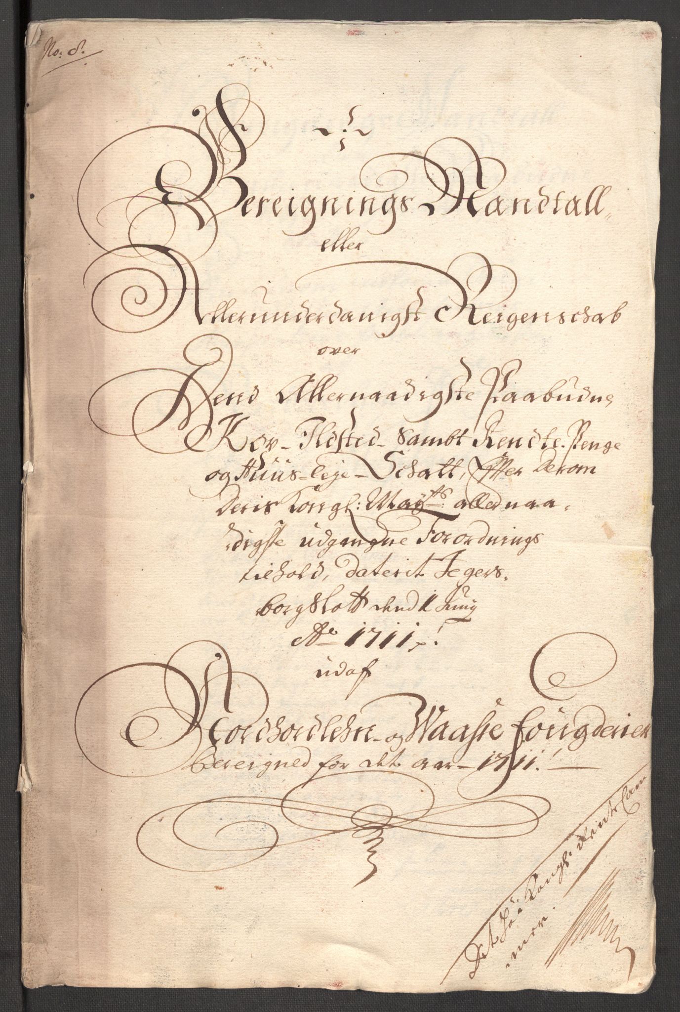 Rentekammeret inntil 1814, Reviderte regnskaper, Fogderegnskap, AV/RA-EA-4092/R51/L3192: Fogderegnskap Nordhordland og Voss, 1711, p. 198