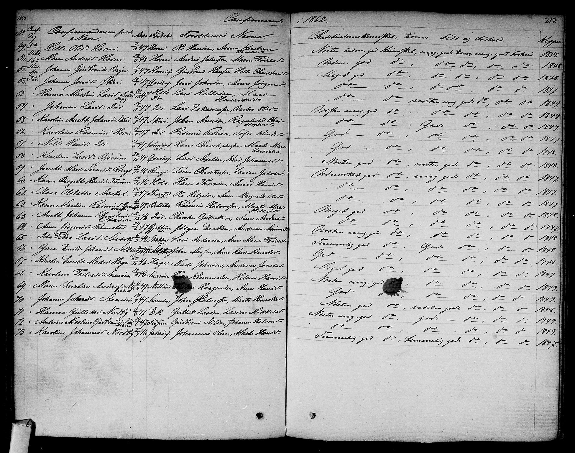 Asker prestekontor Kirkebøker, AV/SAO-A-10256a/F/Fa/L0009: Parish register (official) no. I 9, 1825-1878, p. 213